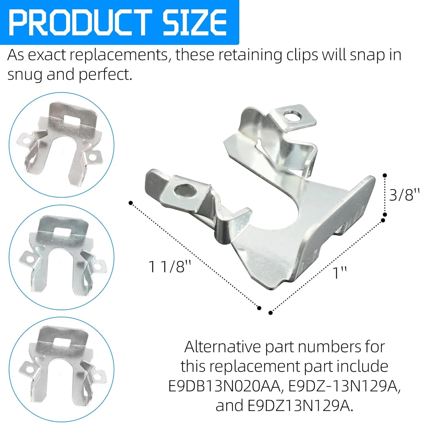 TonGass (6-Pack) Exact Replacement Pivot Headlight Retaining Clips Compatible wi