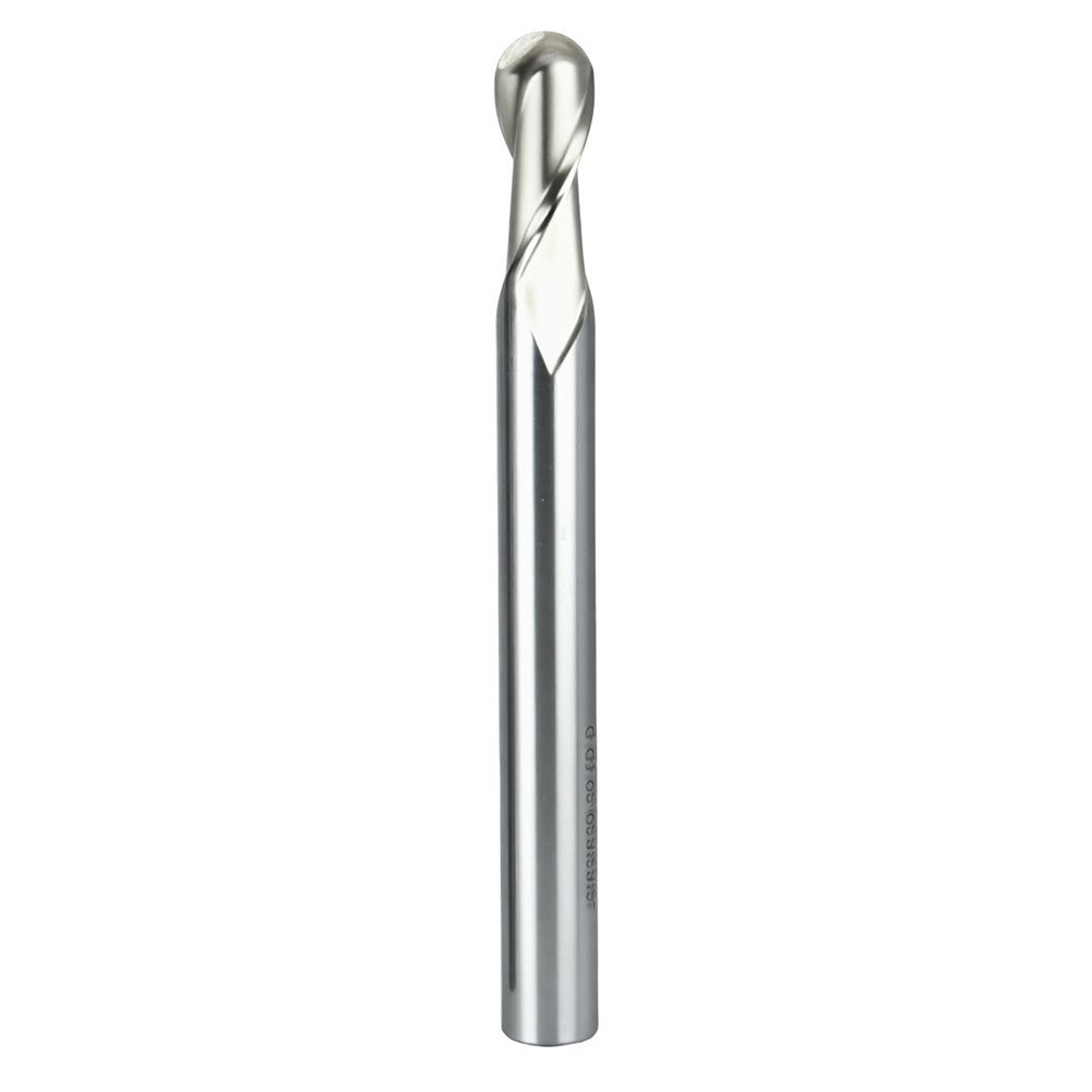 HSS AL Ball Nose End Mill Straight Shank for Finishing Curved Surfaces