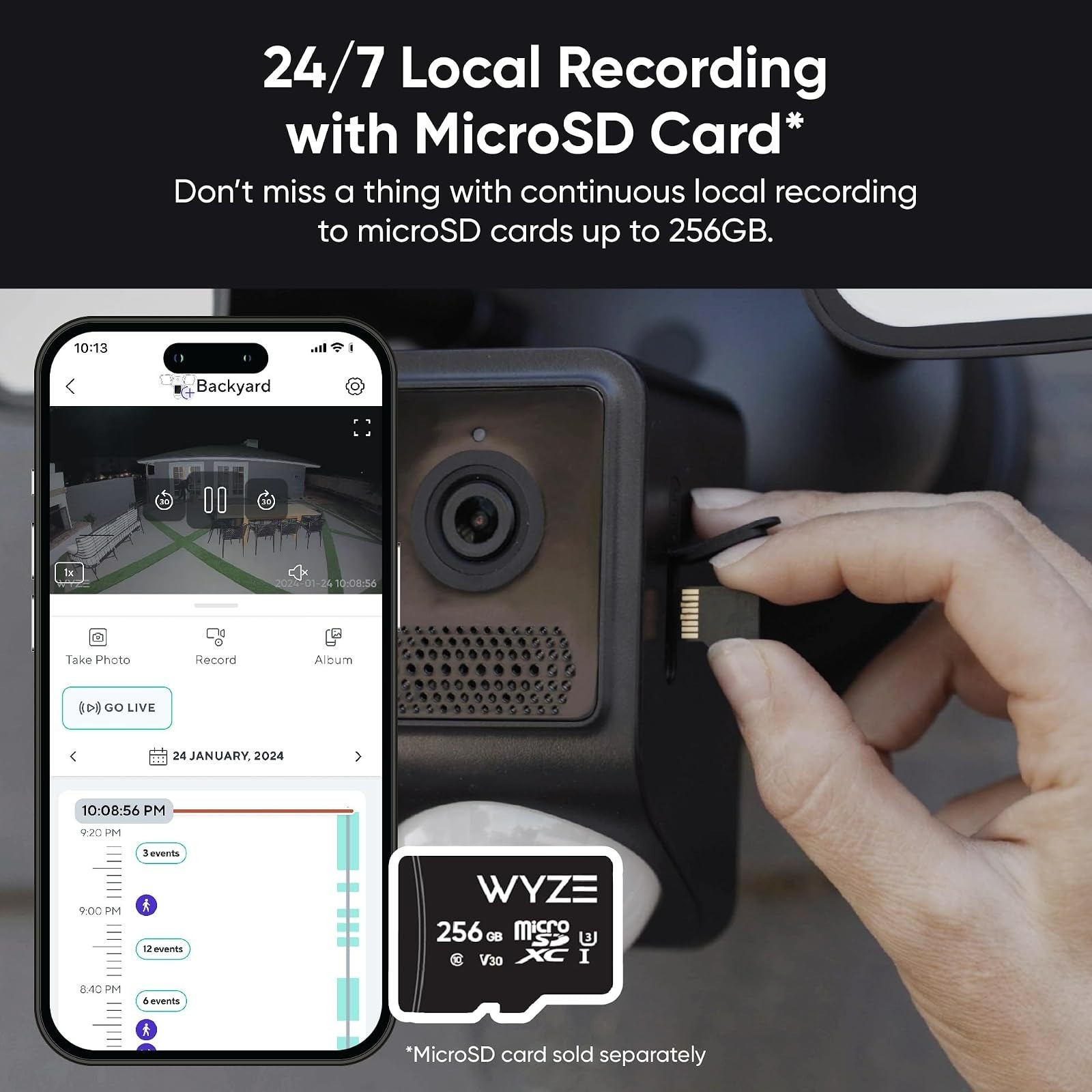 WYZE Floodlight Camera v2 - 2K HD Security Camera with Night Vision
