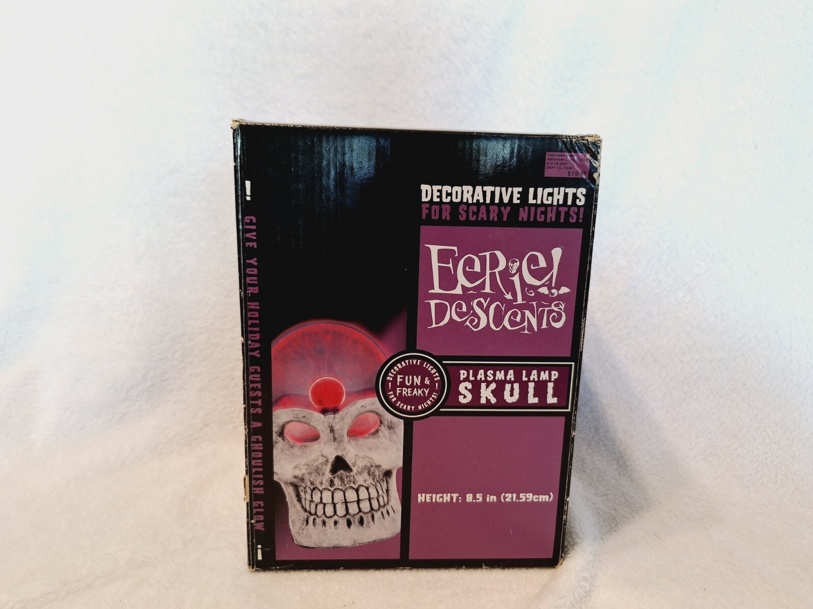 Eerie Descents Plasma Lamp Skull - Halloween Decoration