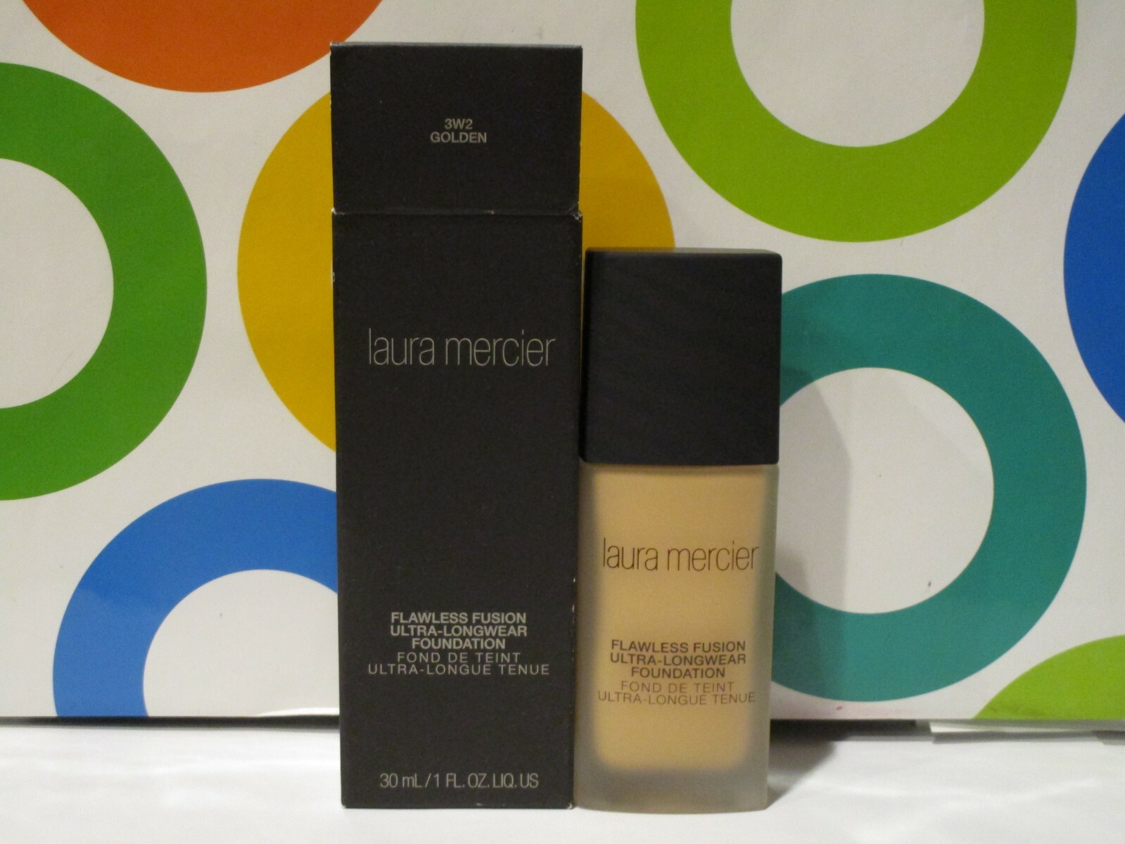 LAURA MERCIER ~ FLAWLESS FUSION LONGWEAR FOUNDATION ~ 3W2 GOLDEN ~ BOXED