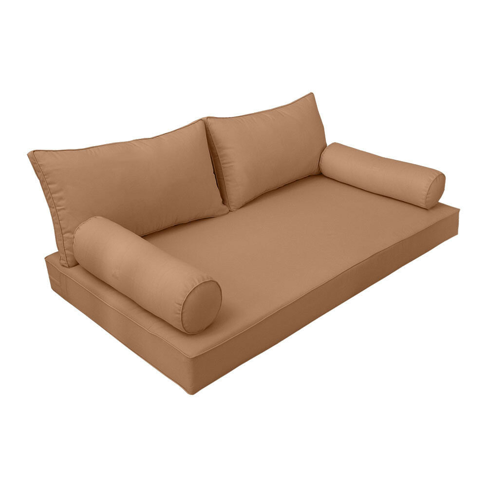 |SLIPCOVER ONLY| S2 Daybed Mattress Bolster Back Covers Piped Trim TwinXL AD104