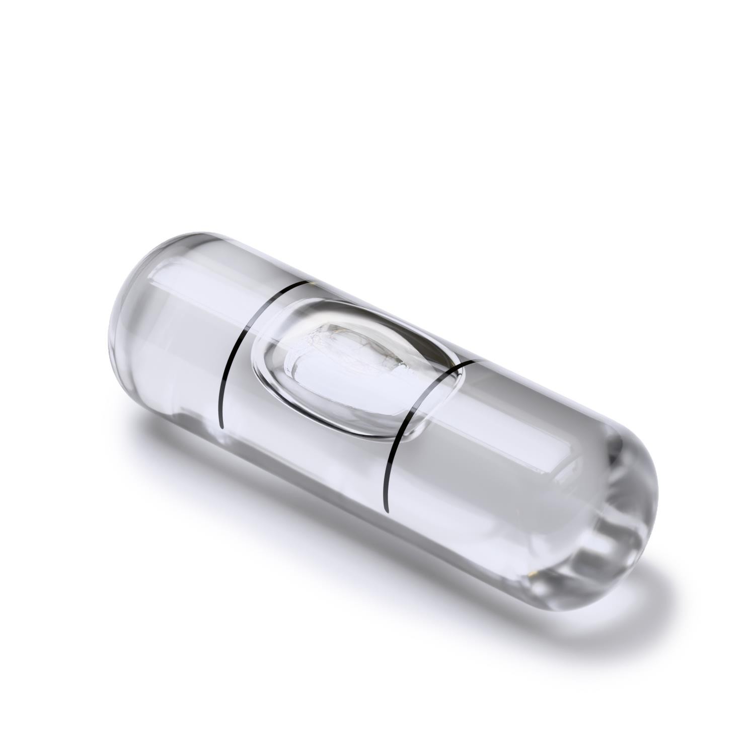 Replacement Level Glass Vial, Spirit Bubble Level, No Nib, 25mm x 8mm