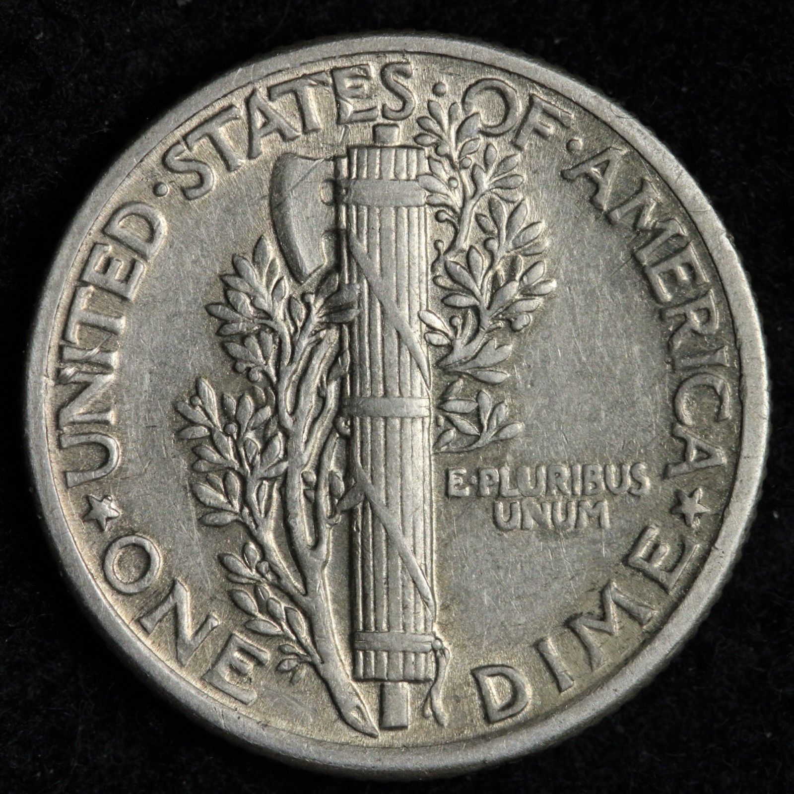 1927 Mercury Silver Dime AU E305 WTF