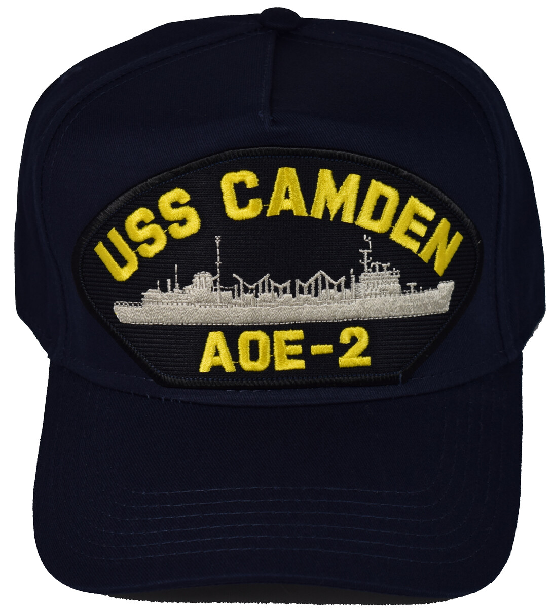 USS CAMDEN AOE-2 SHIP HAT - NAVY BLUE - Veteran Owned Business