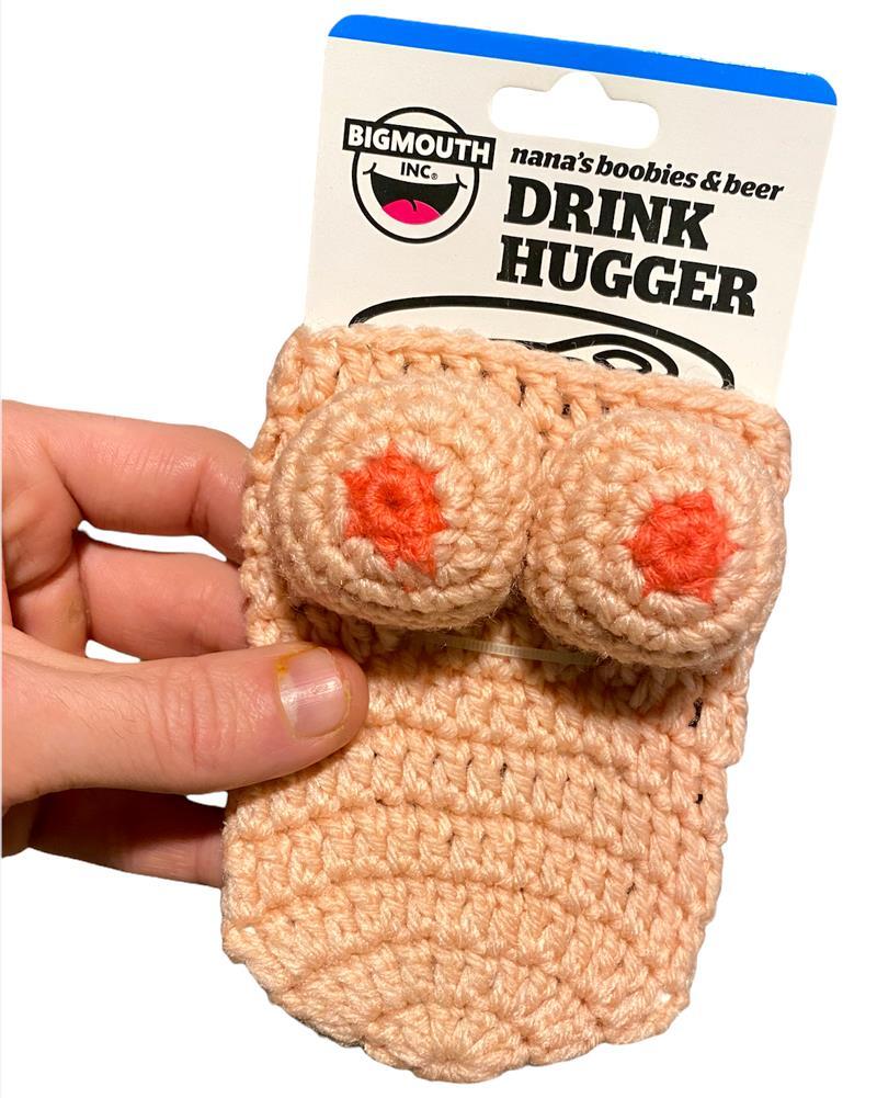 BOOBIE BEER Grandma Knitted Can Cooler Cloth Holder - BigMouth Inc