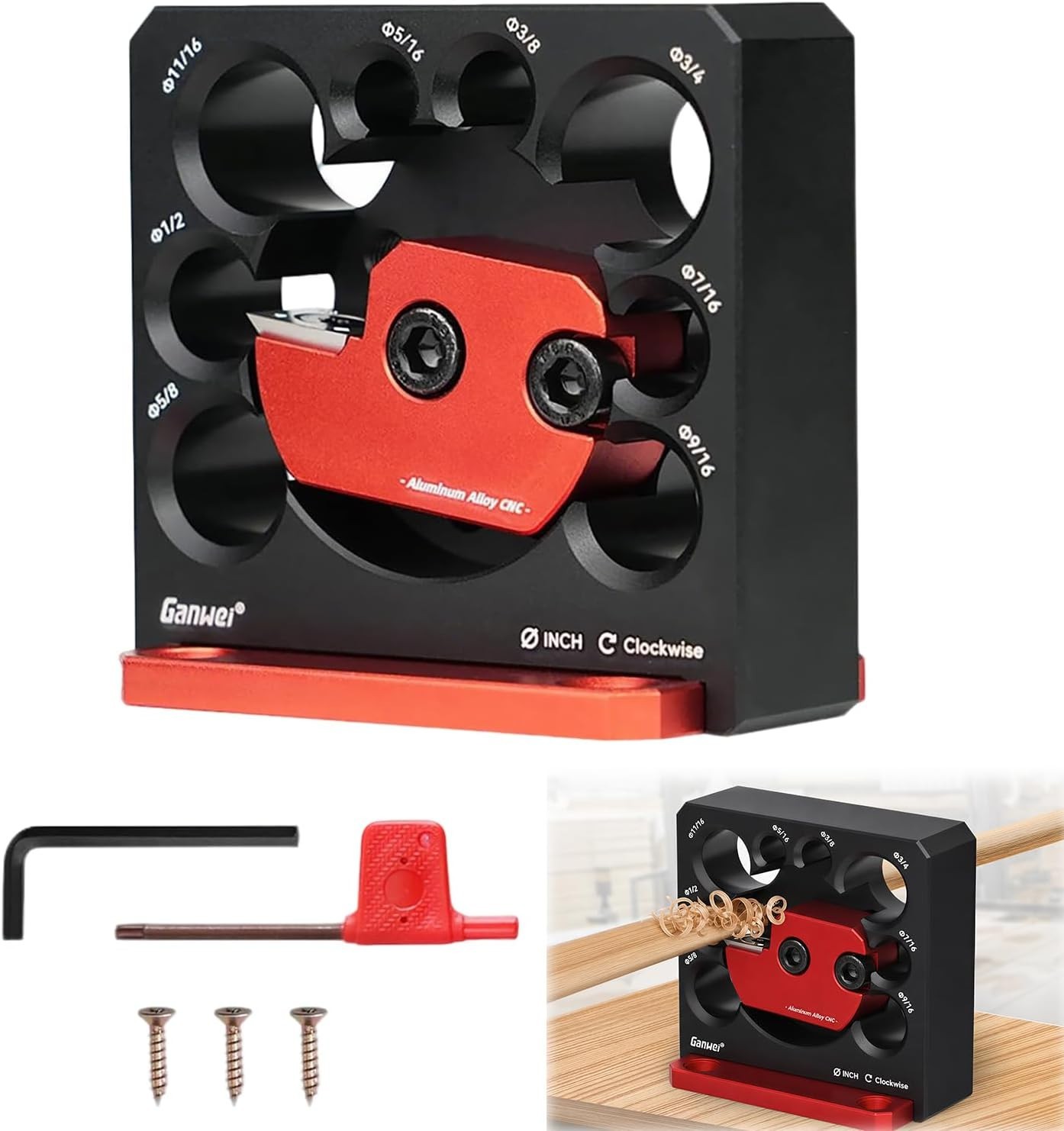 Adjustable Dowel Maker Jig 5/16"-3/4" Wood Dowel Tool Kit