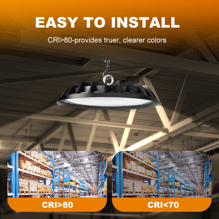 2 Pcs 500W UFO Led High Bay Light Commercial Industrial Warehouse Factory Light