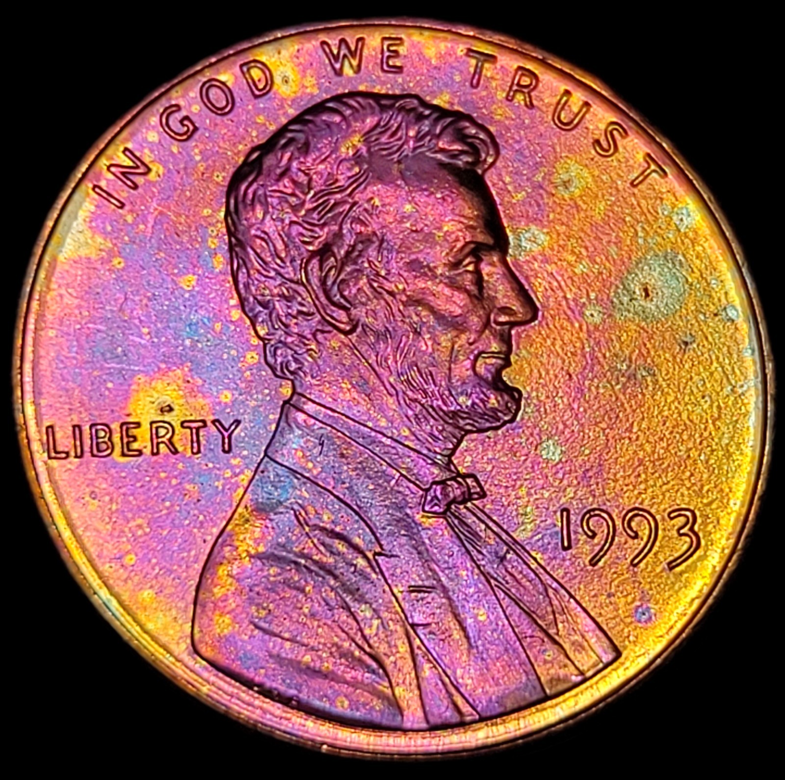 1993-P Lincoln Memorial Cent Penny  "MONSTER TONED" #G-15