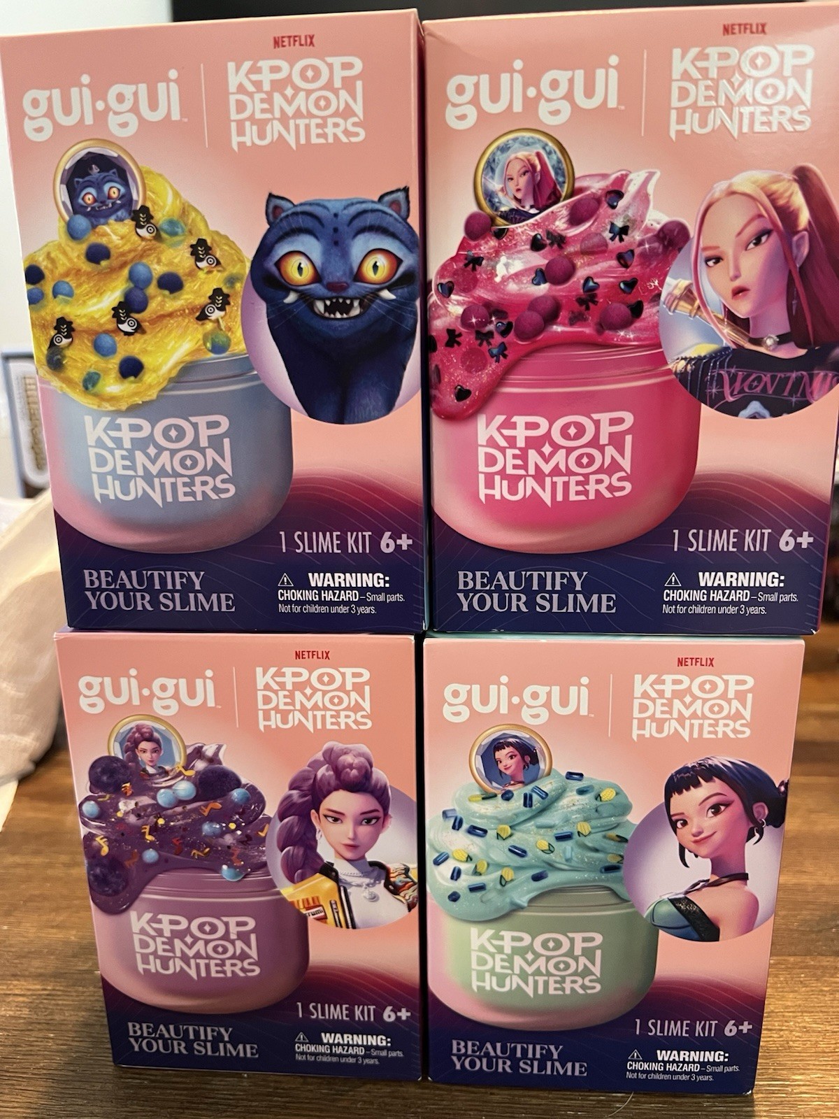 KPOP Demon Hunters HUNTRIX Gui Gui Slime Lot 4 Limited Edition Slime Rare DERPY