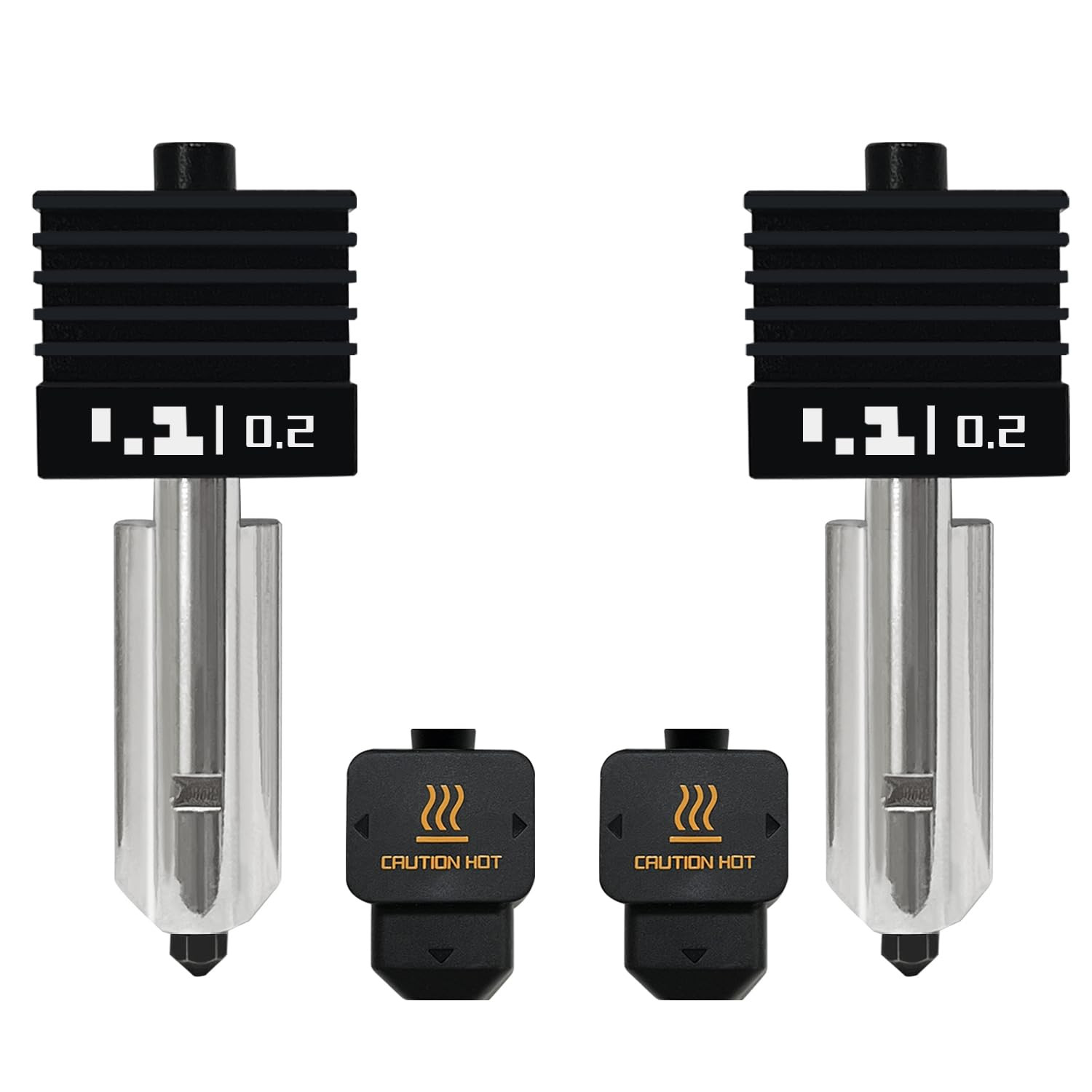 2PCS X2D/H2D/H2S/P2S Hotend Kits 0.2Mm Hardened Steel Nozzles- for 3D Printer Ba