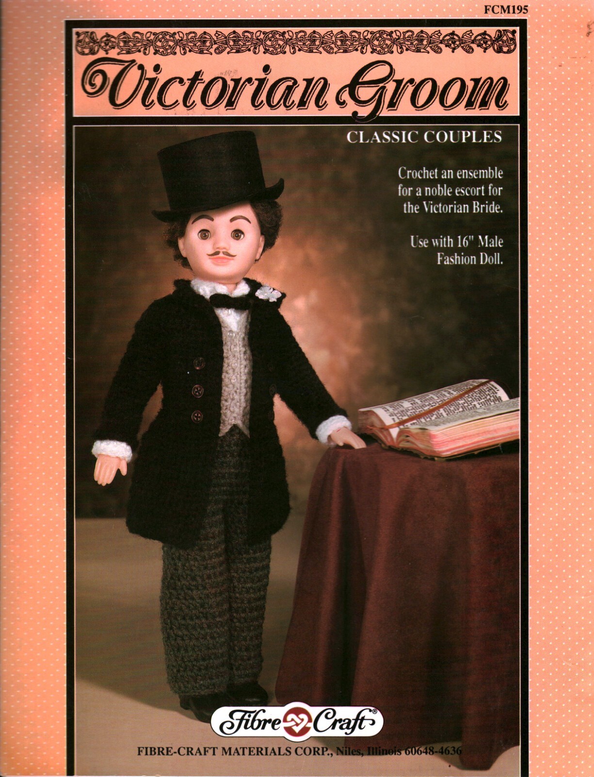 Victorian Groom Classic Couples to Crochet Doll Clothes | Fibre Craft FCM195