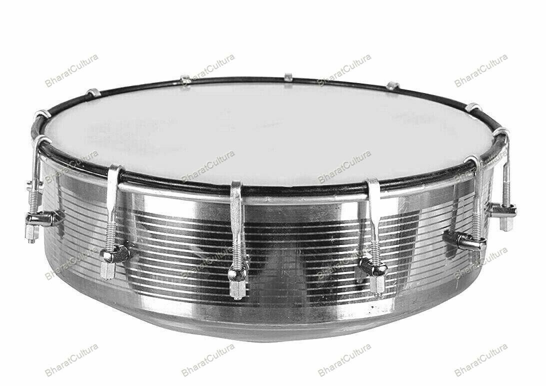 Stainless Steel Nasik Tasha Drum Indian Musical Instrument With Bag and Stick