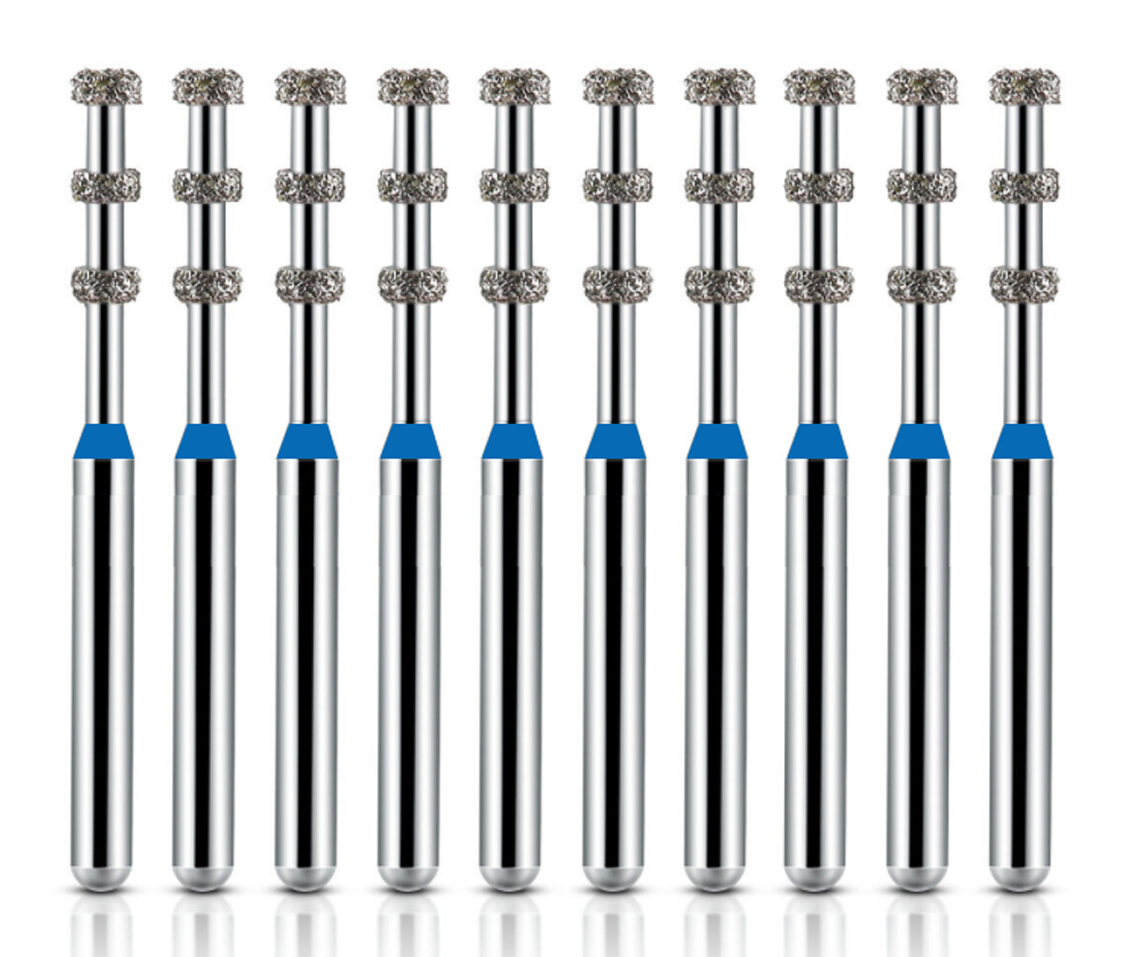 10Pcs Dental Diamond Burs FG Depth Marker Cutter 834/016M DW-12 Standard Grit