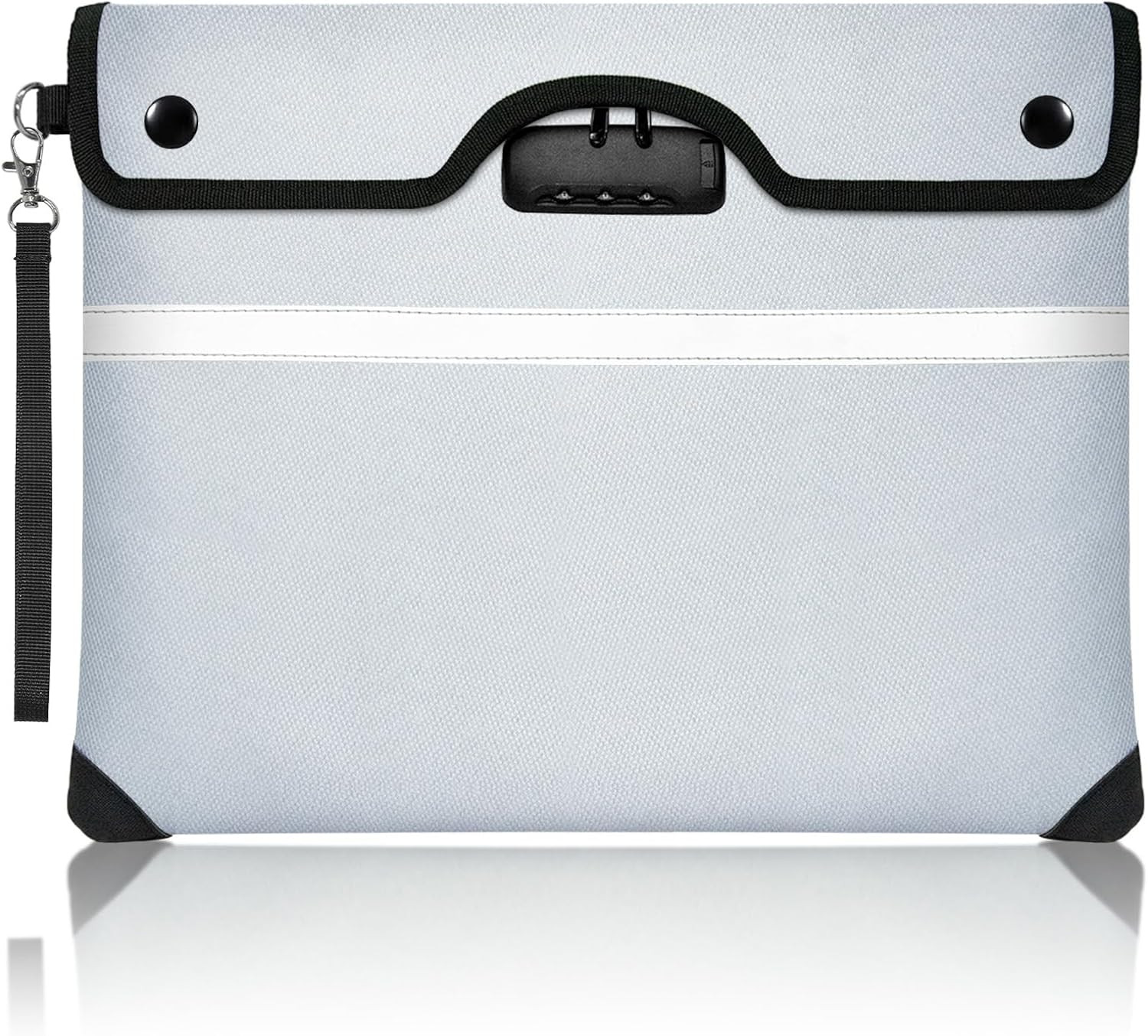 6200°F Fireproof Document Bag with Lock 15x 11.8 Inch Fire Proof Bag for Silver