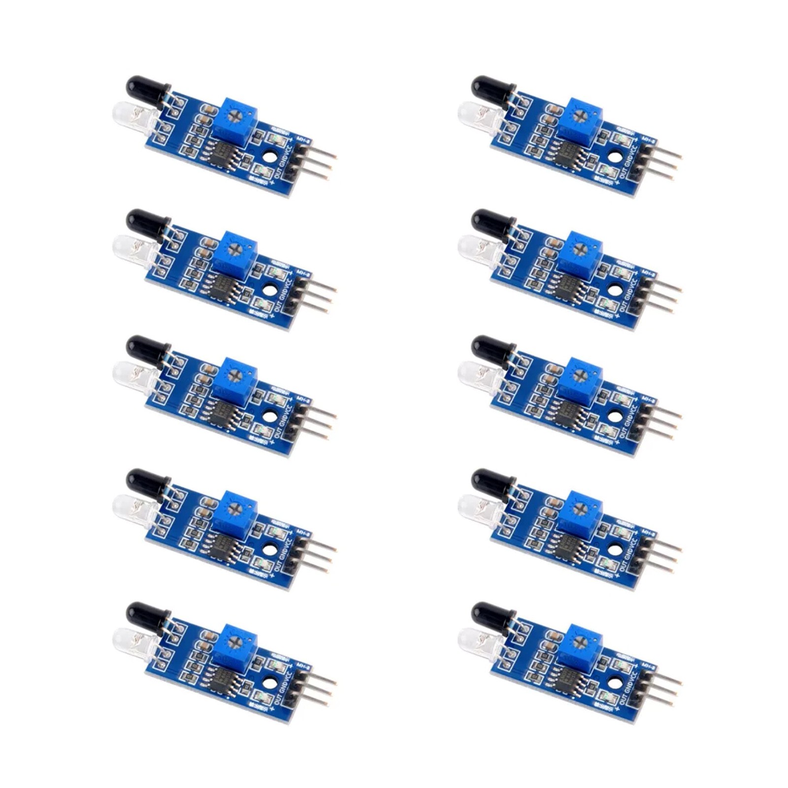 For Smart Car Robot 10pcs IR Infrared Obstacle Avoidance Sensor Module Part