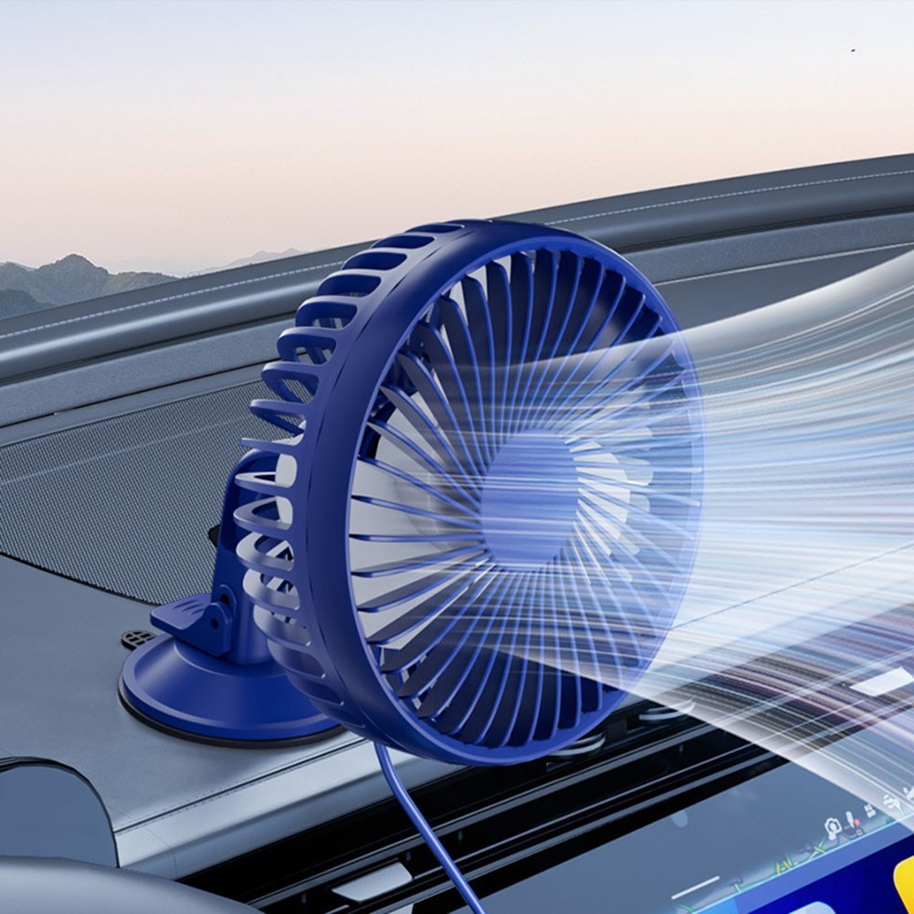 Efficient Car Fan for 12V 24V Systems with Adjustable Speeds and Rotation