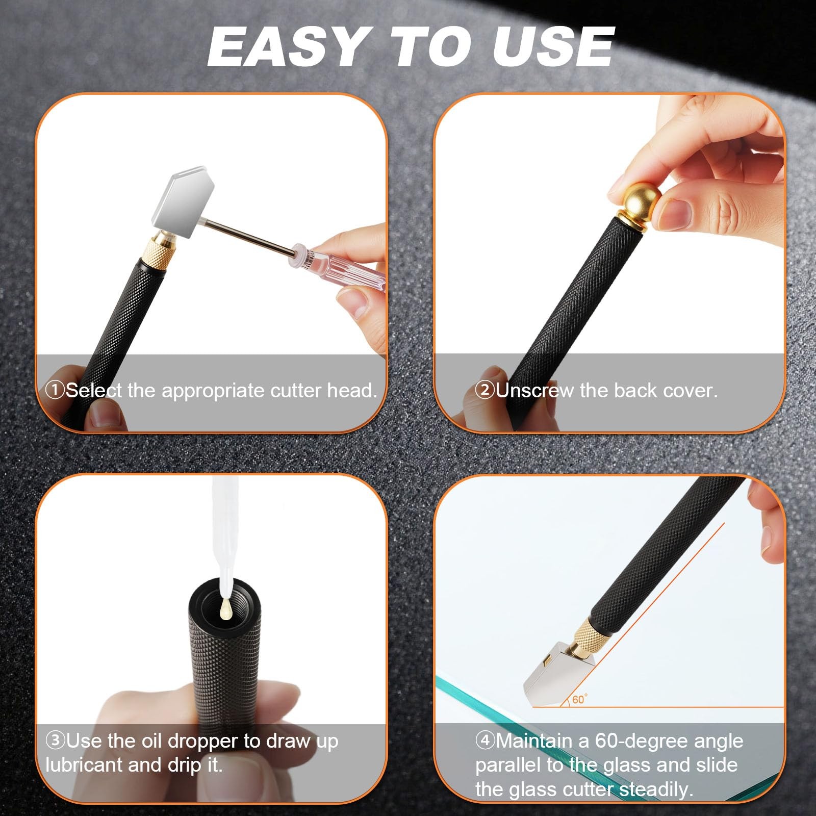Glass Cutter Kit Heavy Duty Running Breaking Pliers 2-20mm Cutting Tool