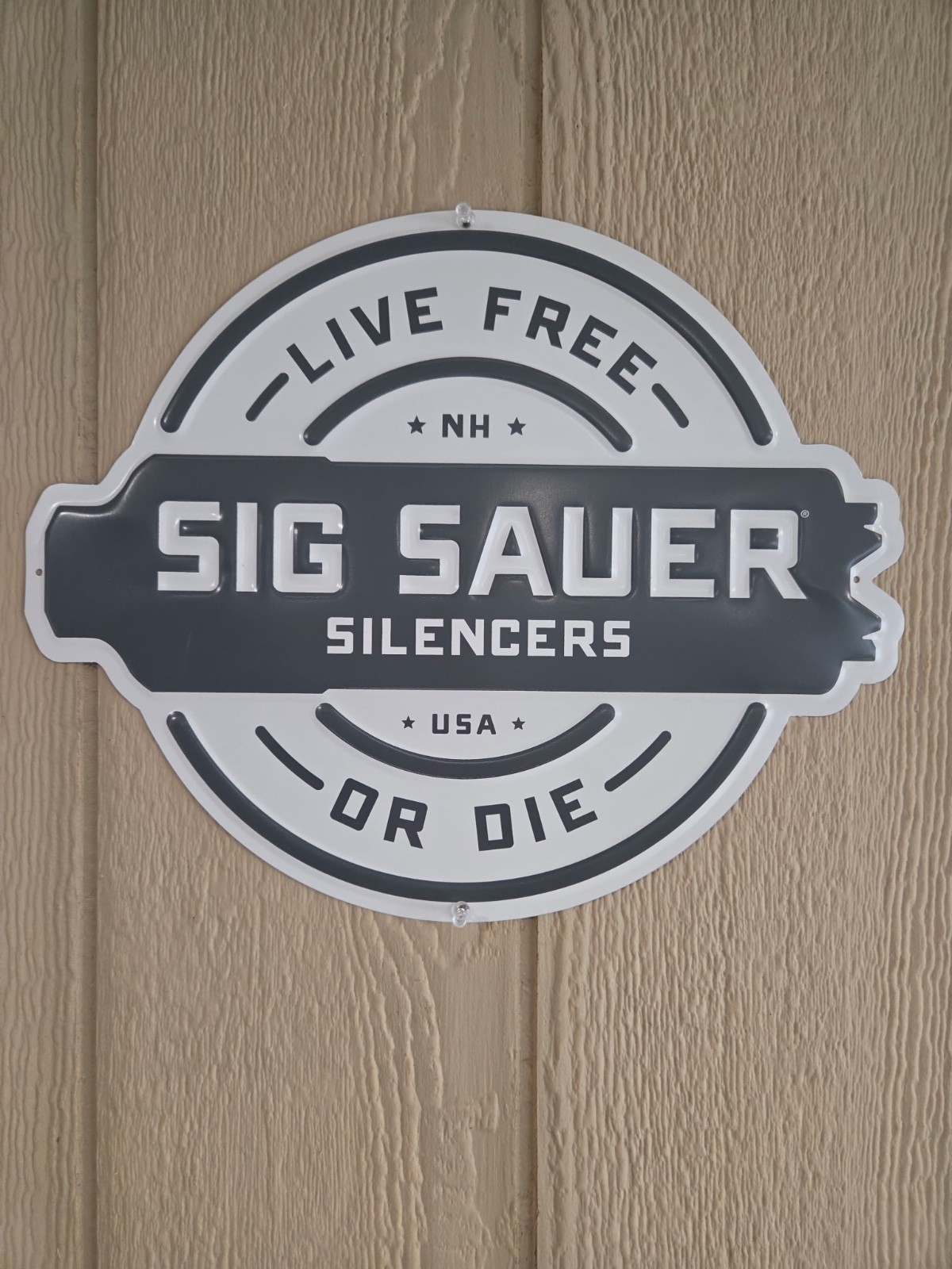 SIG SAUER SRD Silencer Aluminum Sign LFOD 12in x 15in - Mancave WallArt