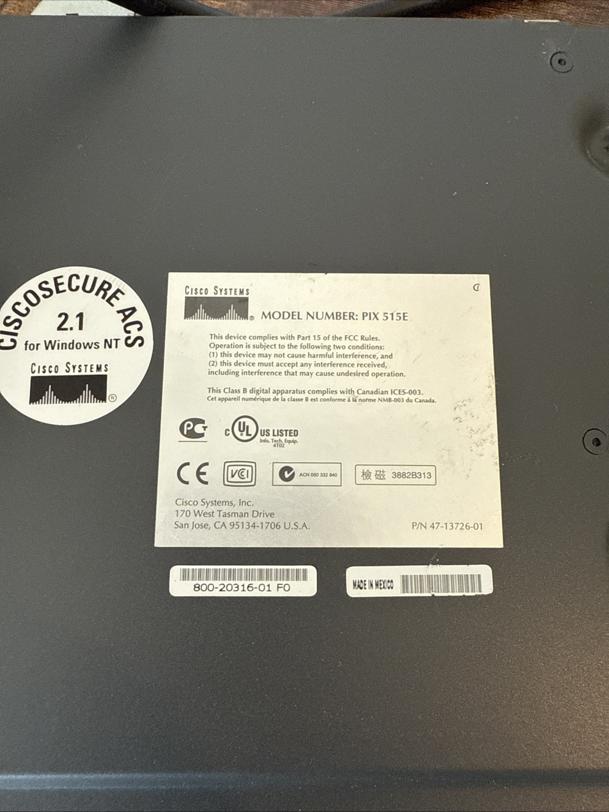 Cisco PIX 515E 47-13726-01 Firewall Security Appliance 29-5