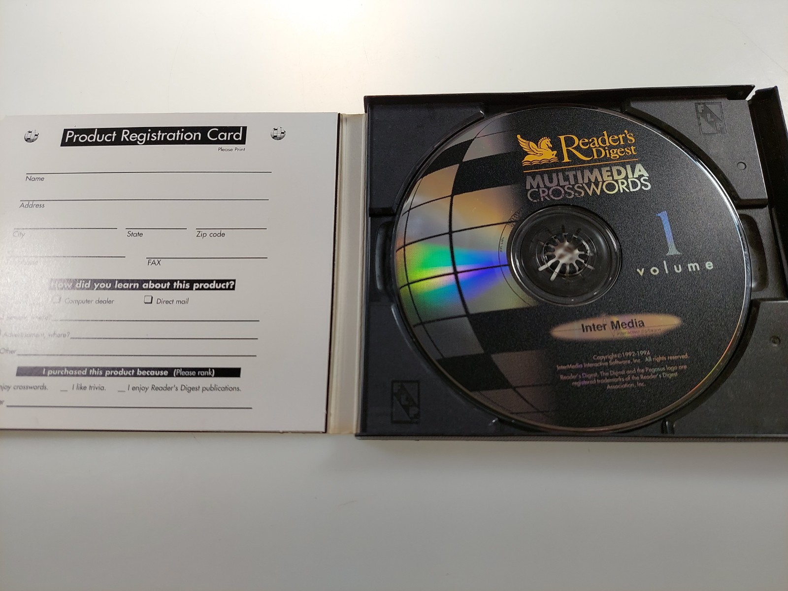 Reader's Digest Multimedia Crosswords PC 90's For Older Computers