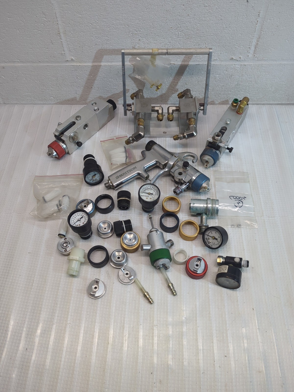 MATTSON ATOM-MISER  Automatic PAINT AIR Spray Gun HOKE SELECTO MITE GAUGE AS IS*