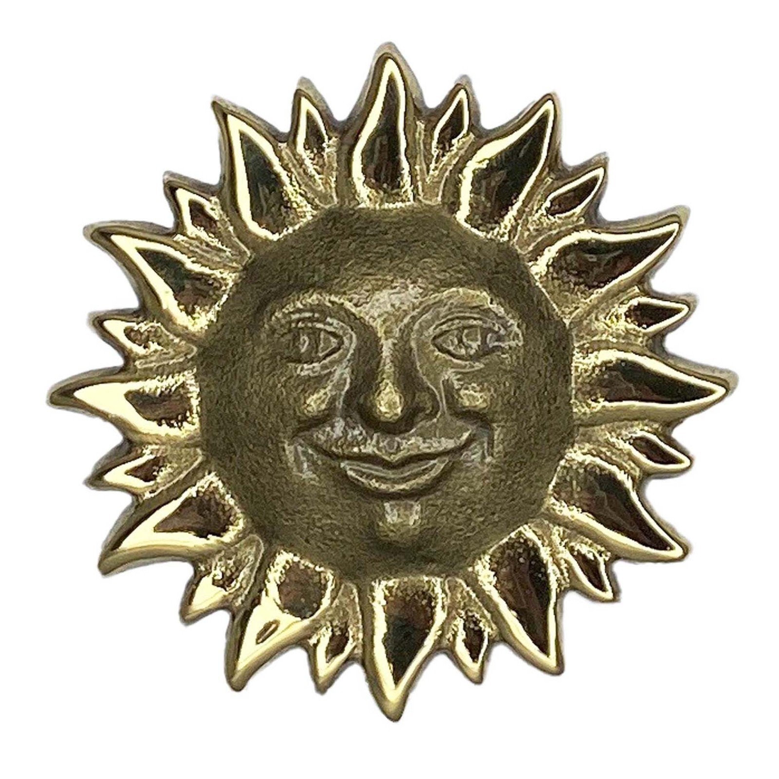 Sunface Doorbell Ringer by Michael Healy - Brass Finish