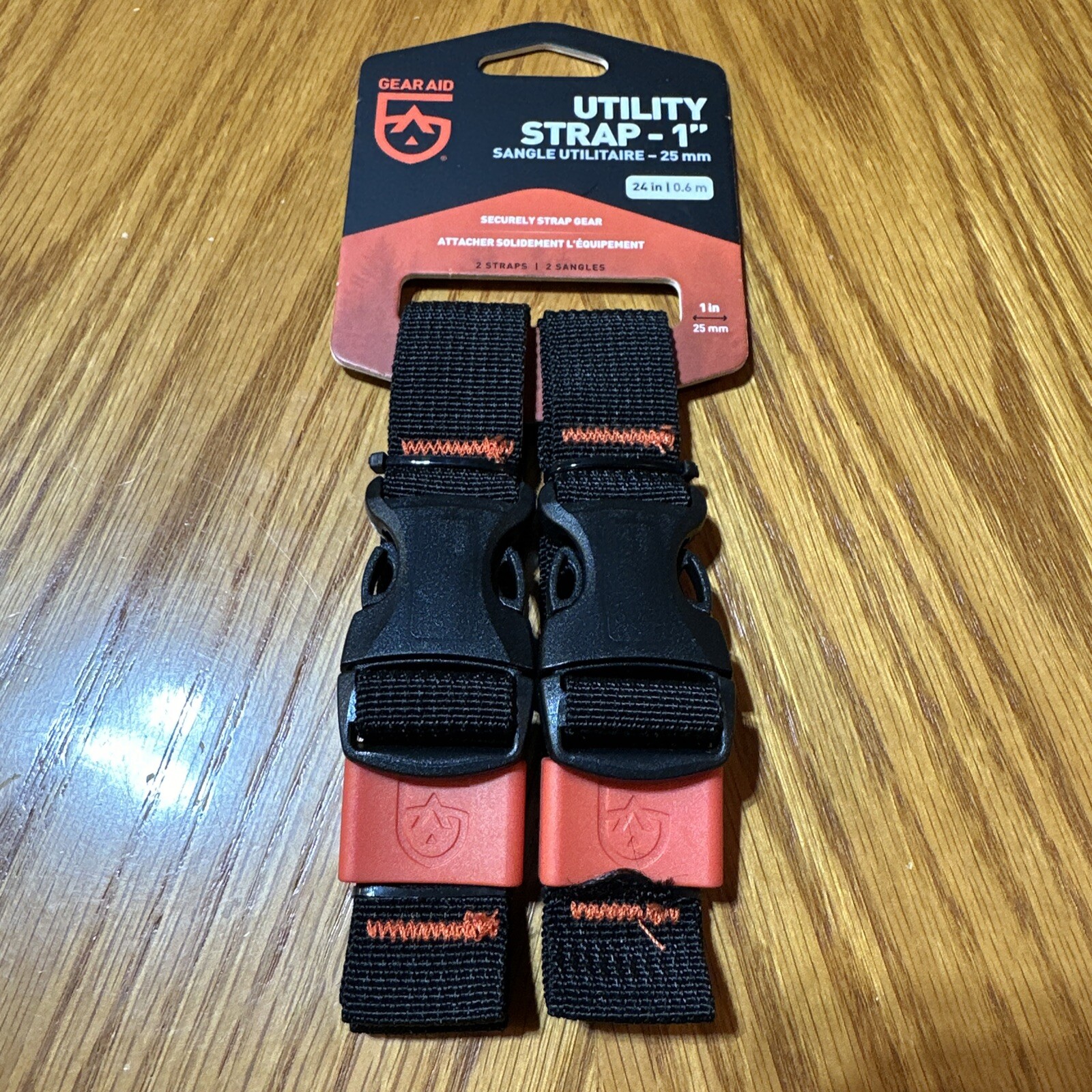 Gear Aid Utility Organizer Strap 2-Pack Black 1” Wide 24”