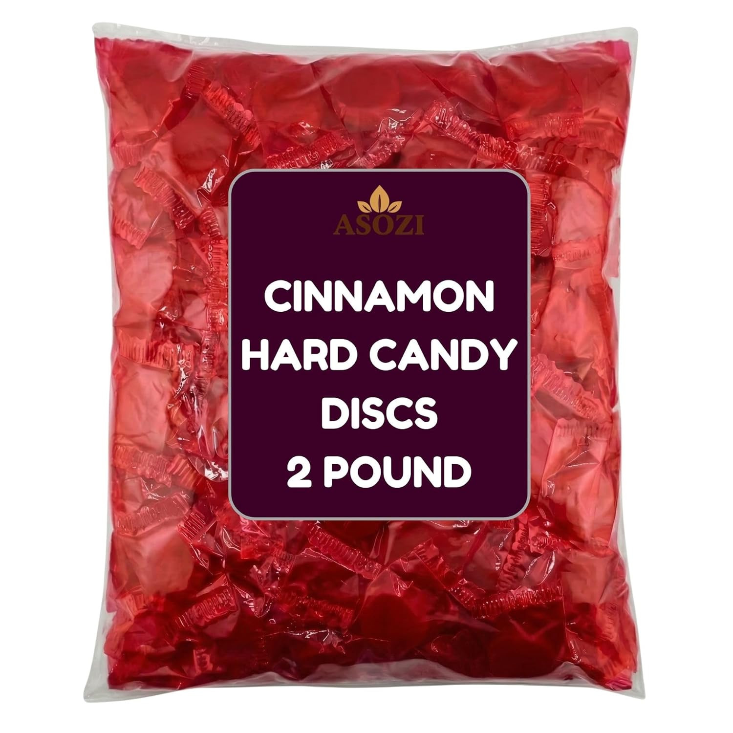 Cinnamon Discs Hard Candy 2 Lb - Individually Wrapped Cinnamon Candy Old Fashion