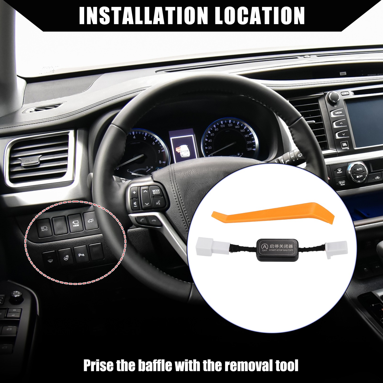 Auto Start Stop A-Off Cable Replacement for Toyota Highlander 2015-2021 1 Set