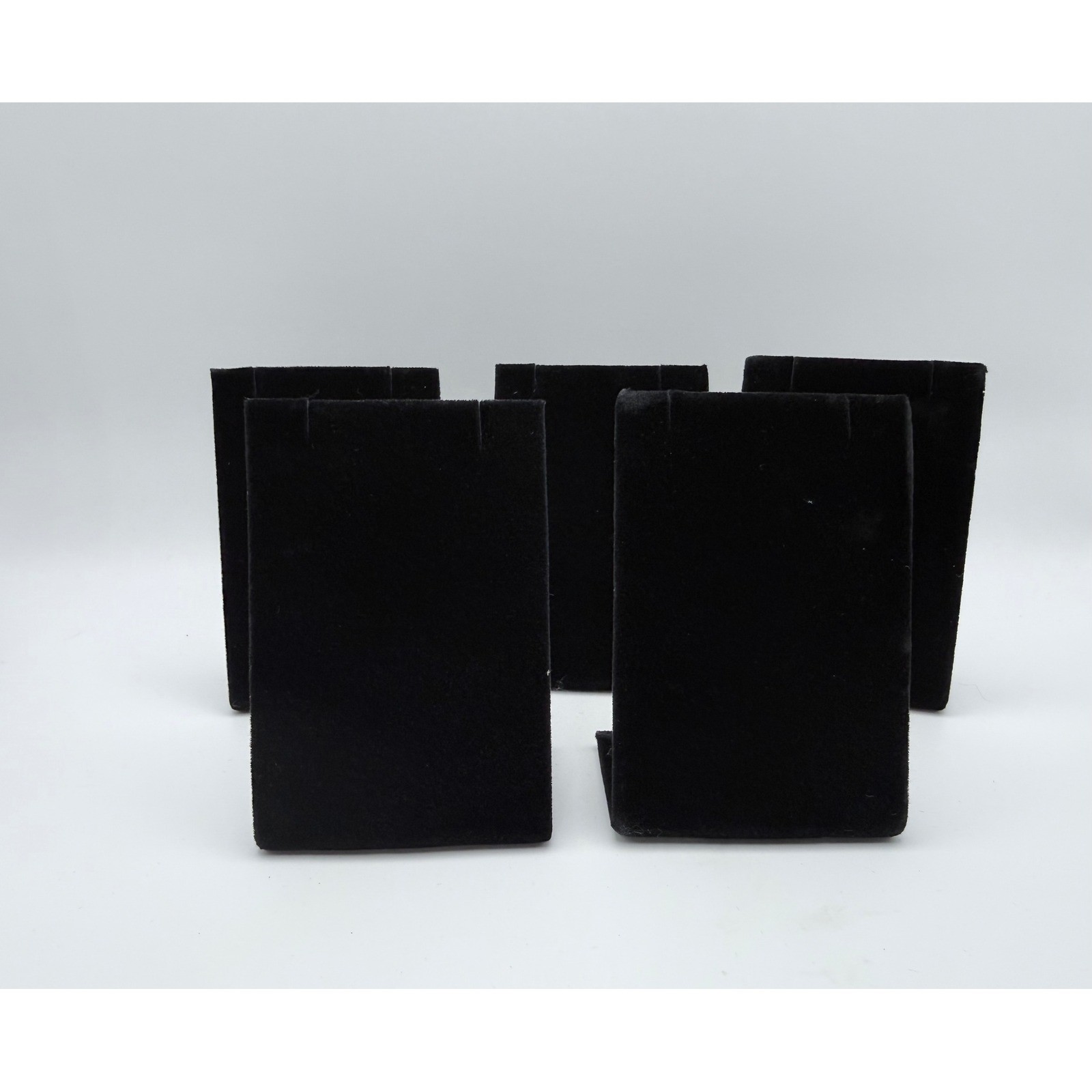 Lot of 5 Black Velvet Necklace Display Stands Easel Jewelry Holder Show