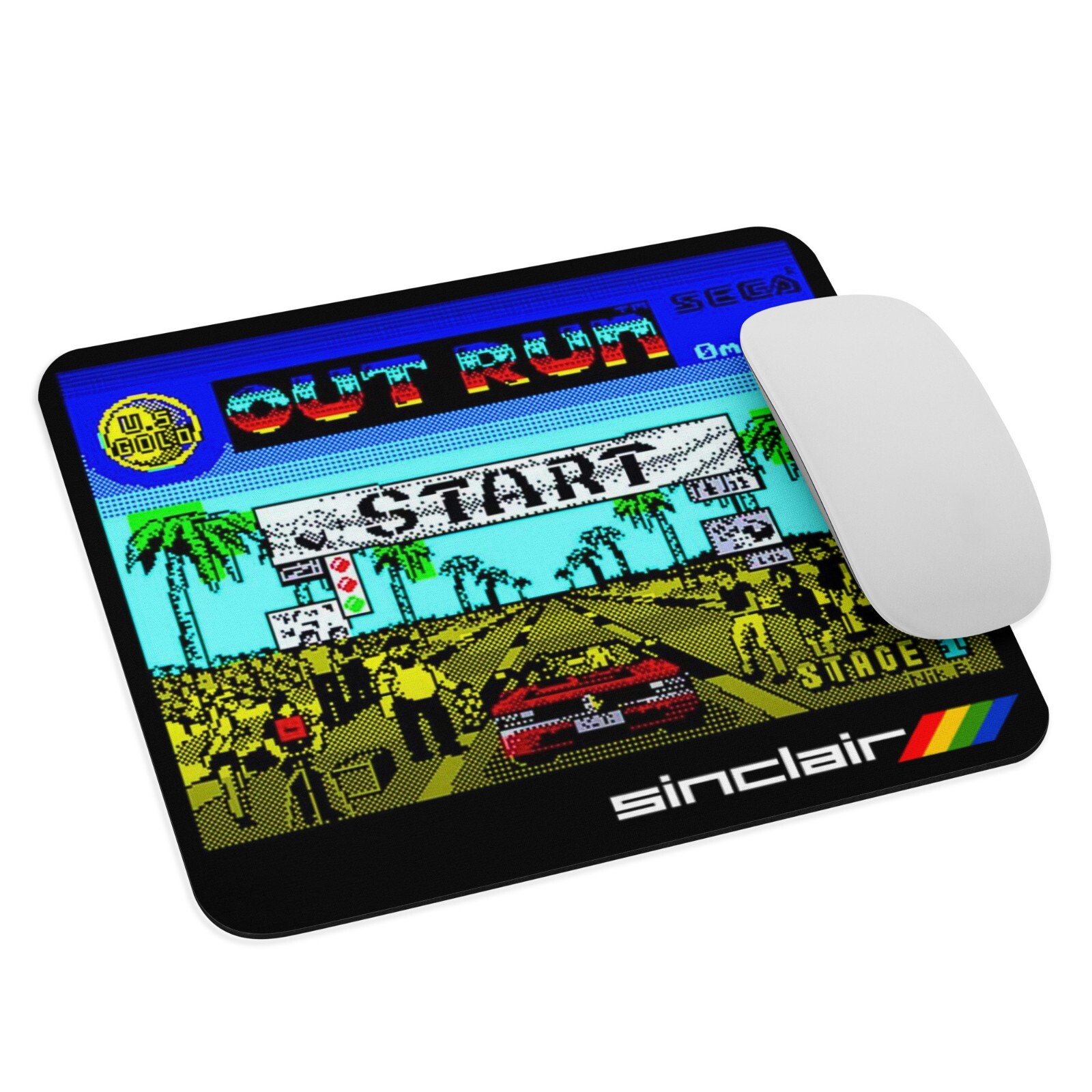 ZX Spectrum OUT RUN - Mouse Pad NEW 9.5" x 7.75" Non Slip