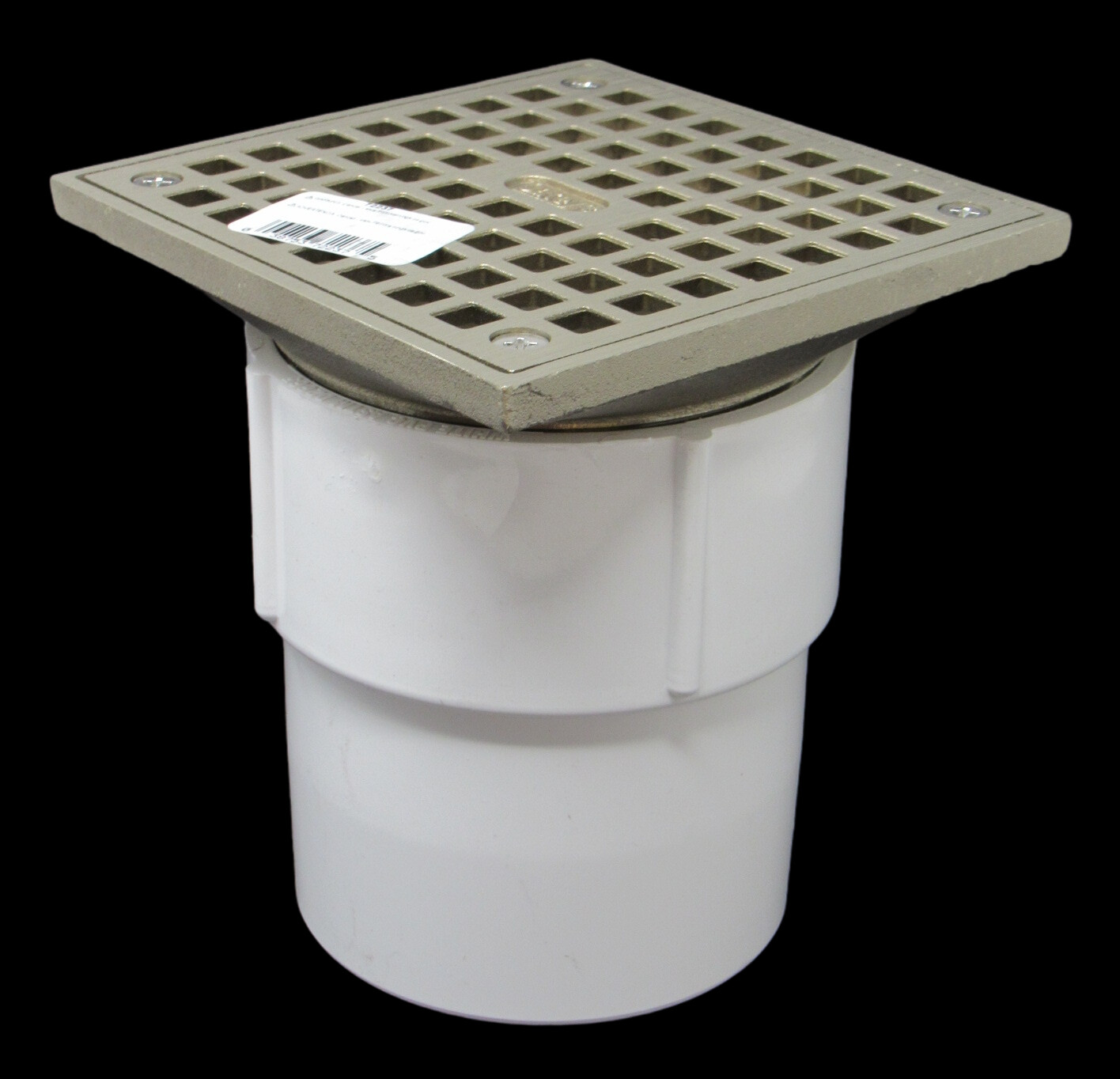 NEW Oatey 72237 ADJUSTABLE DRAIN PVC 3" Pipe 4" Hub w/ 5" Square Nickel Strainer