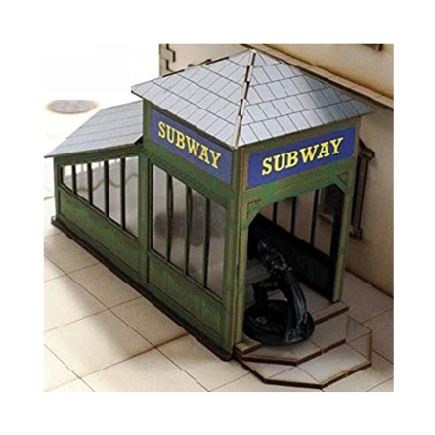 4Ground 28mm Gothic City Downtown Subway Entrance (Pre-Painted) Pack New