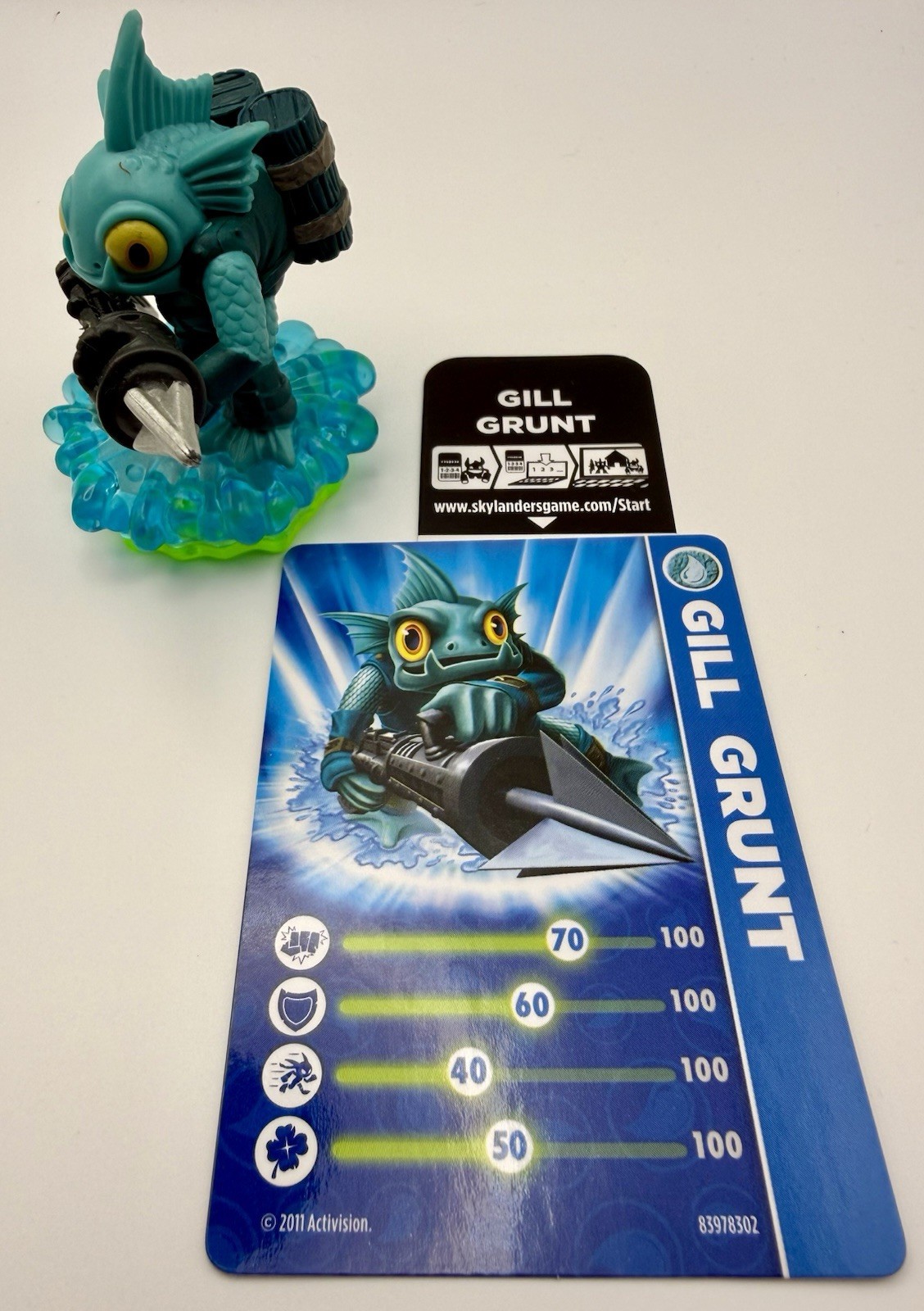 Skylanders Spyro's Adventure GILL GRUNT w/ Card & Web Code —  2011