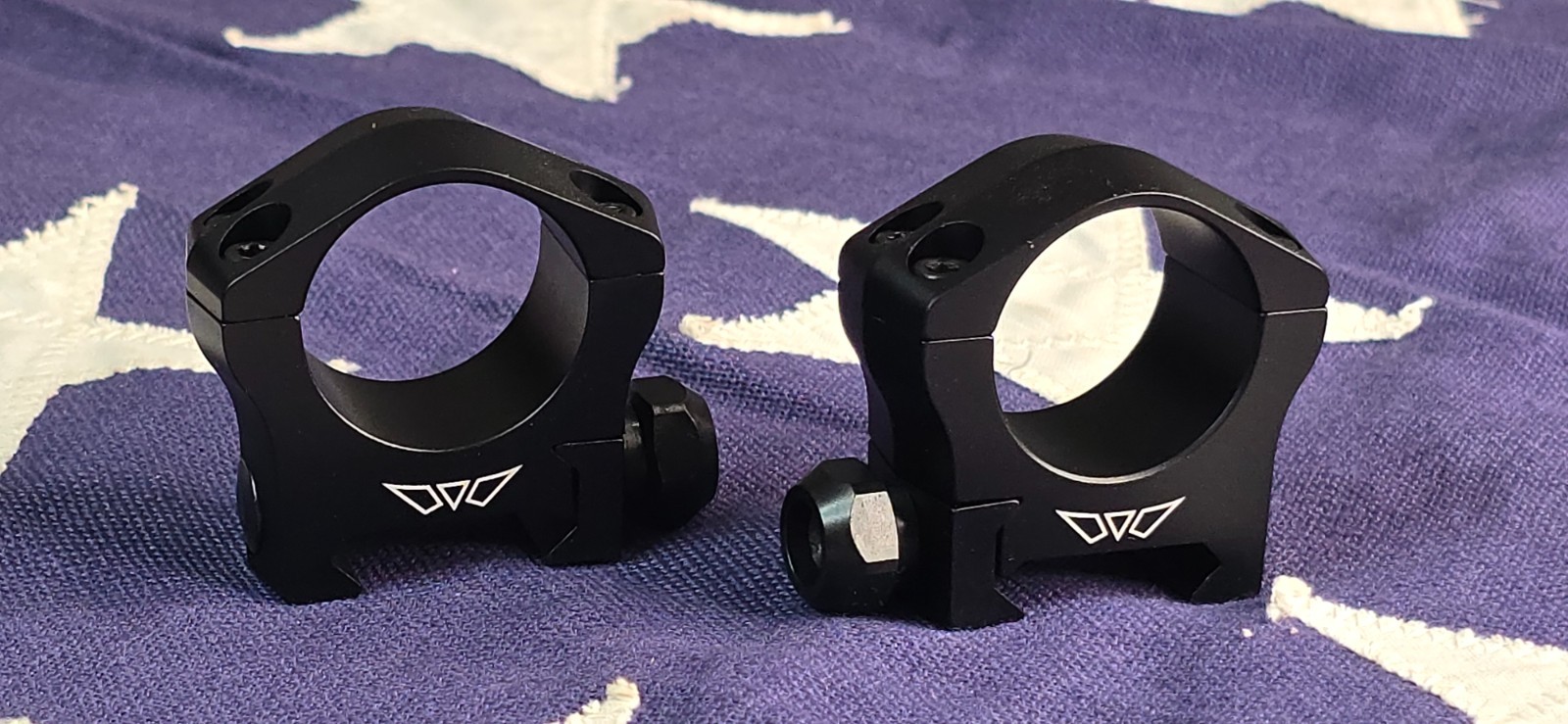 Warne Mountain Tech 1 inch, Low Matte Rings 7200M