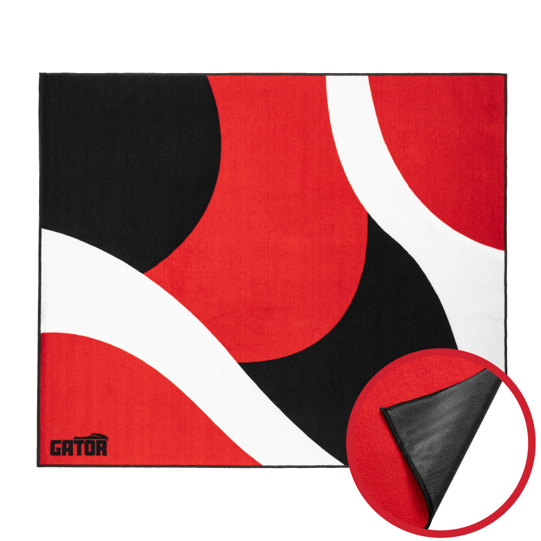 Gator Cases Drum Rug with Non-Slip Grip Backing, 78" x 66" Size, All Finishes