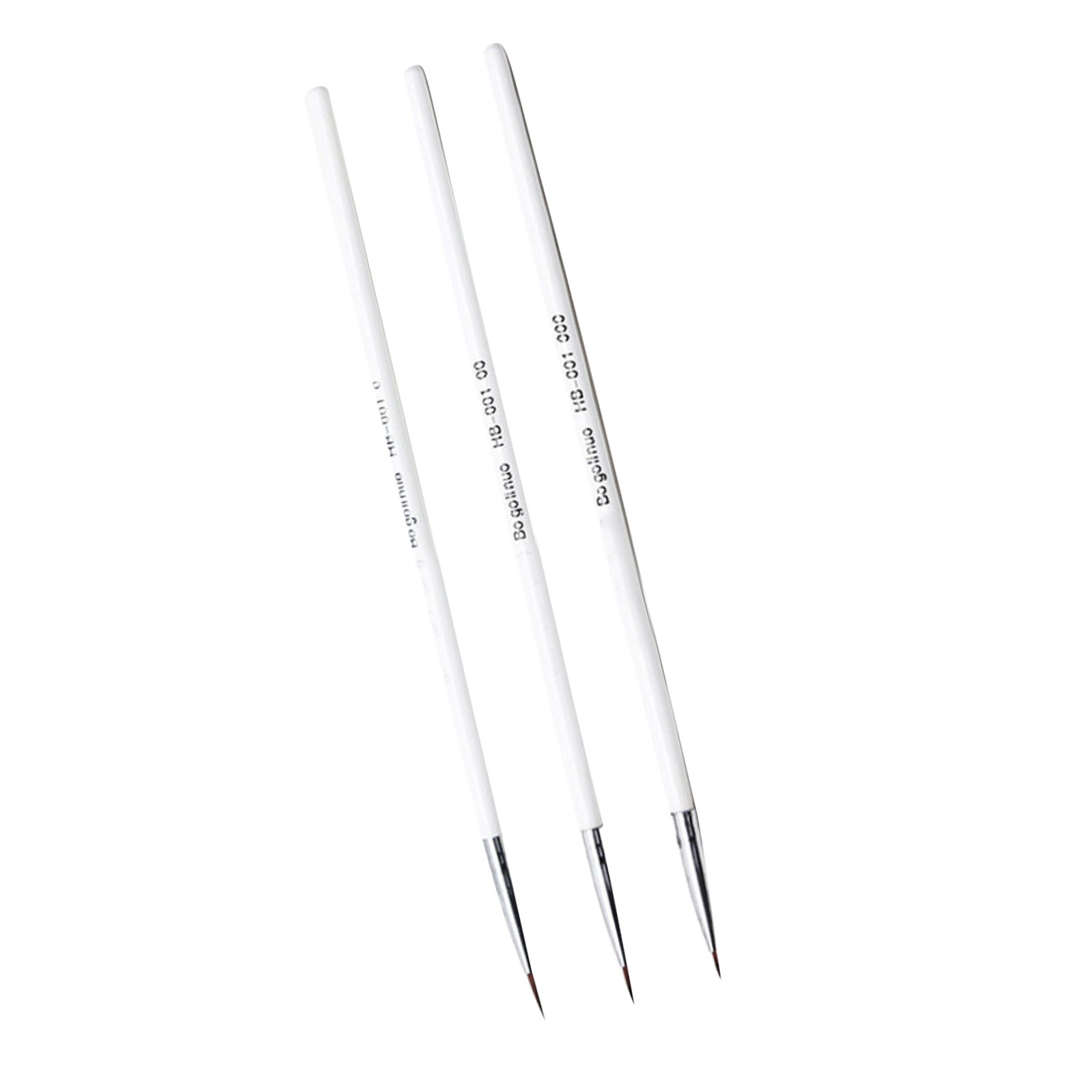 3X Miniature Paint Brush Set Professional Sable Hair Fine Detail Art Nail D