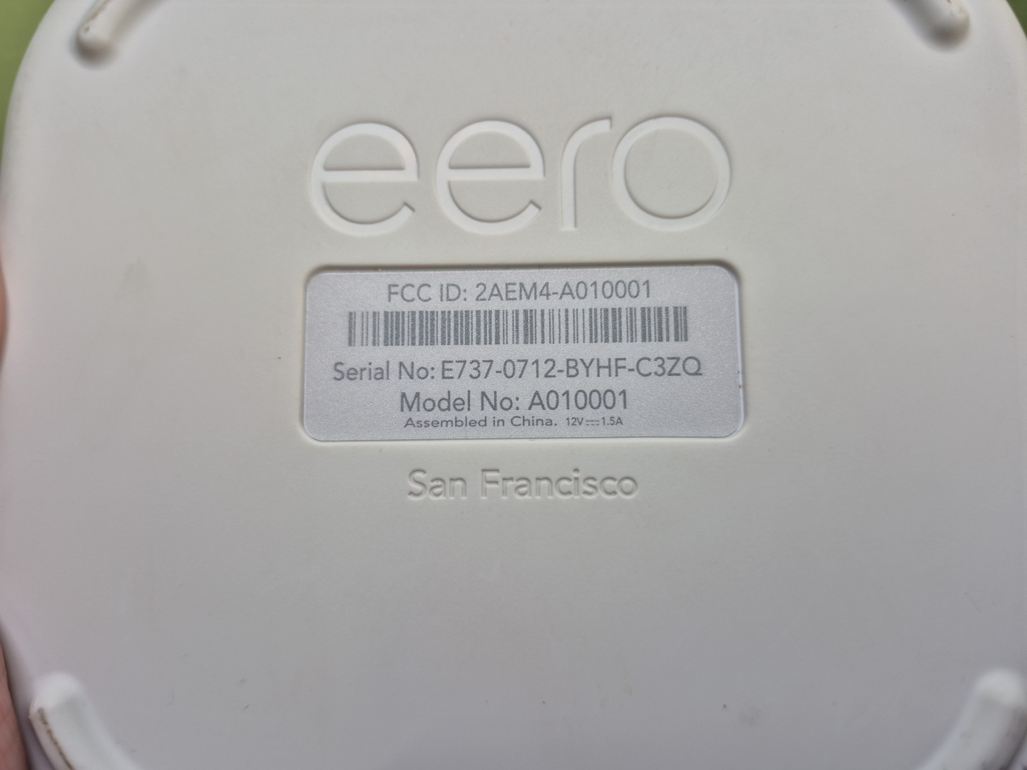 Eero Pro Model A010001 Router -White 1st Gen UNTESTED Read Description