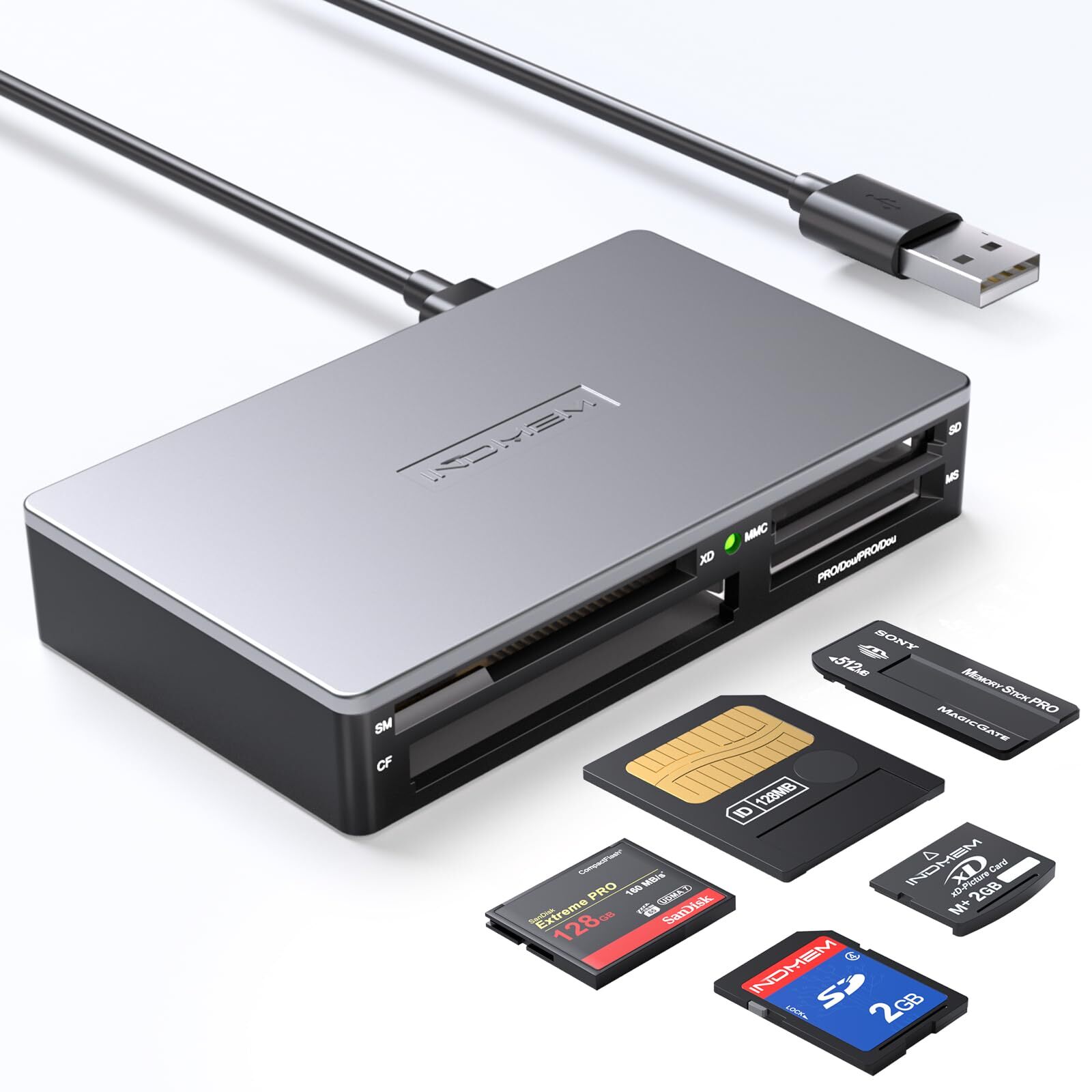 All-in-1 USB SmartMedia Card Reader for SD CF MS xD & More