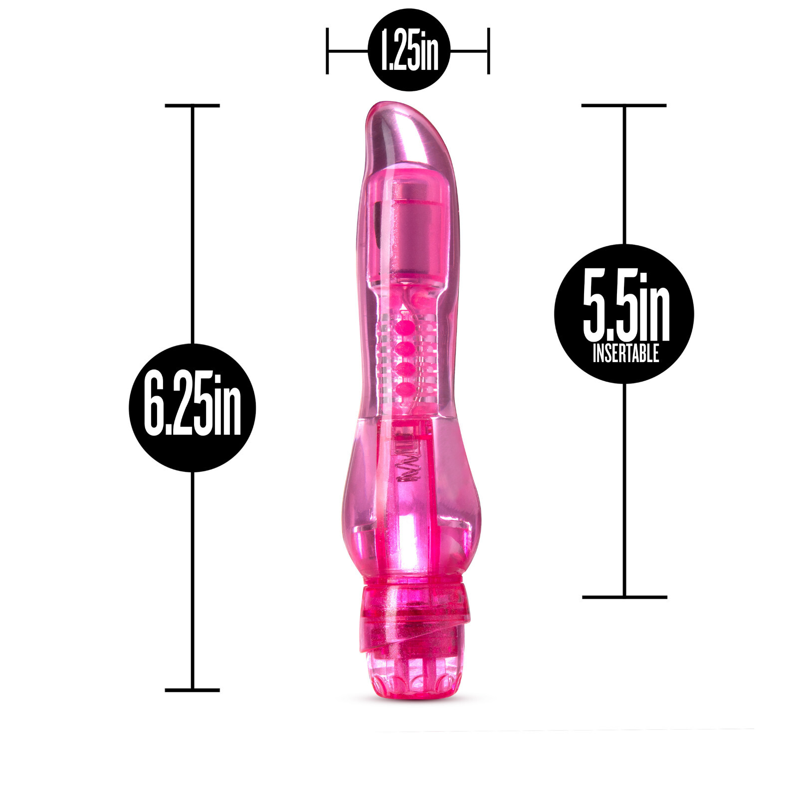 Eden 6.75'' Soft Flexible Multi Speed Vibrating Dildo Waterproof Sex Toy