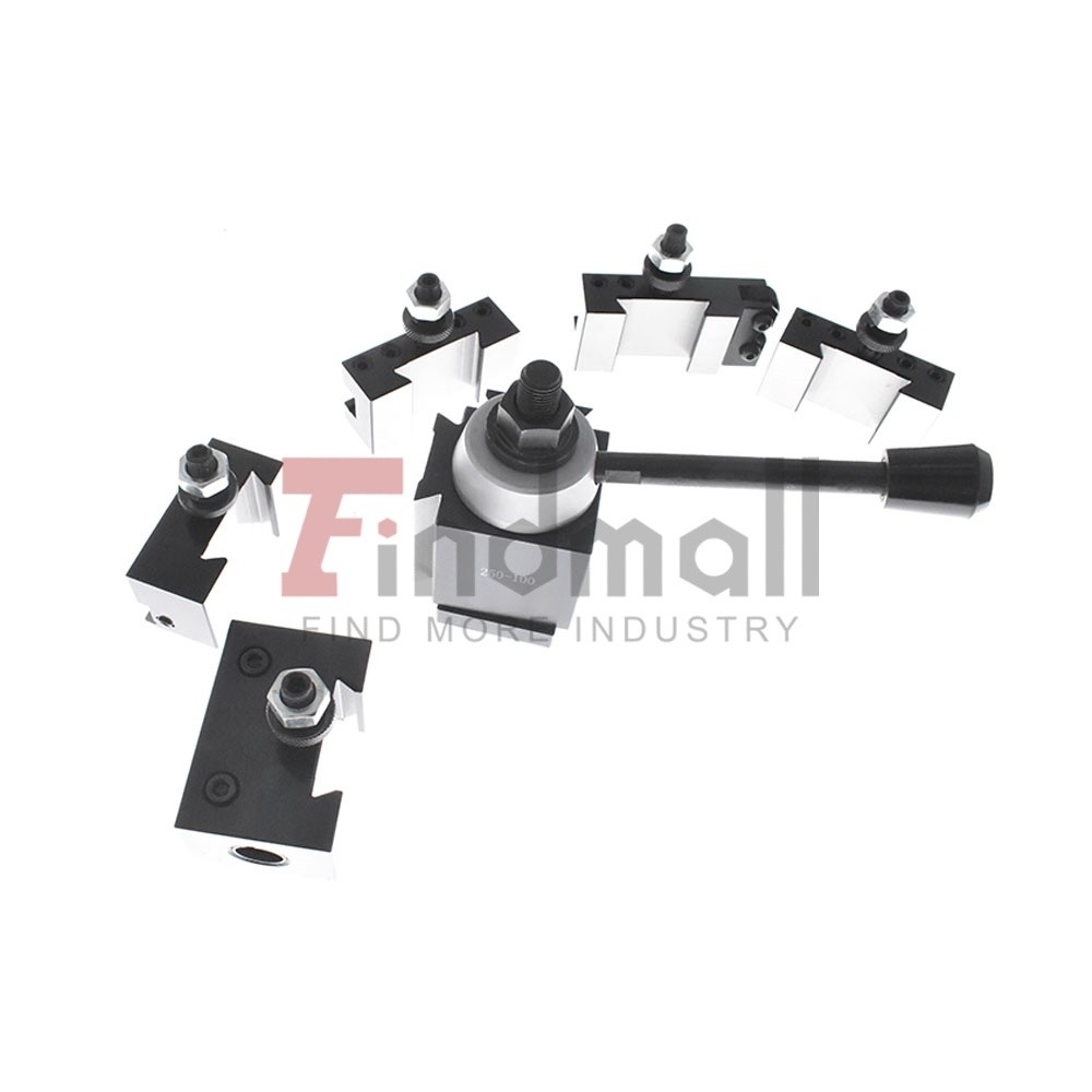 For Lathe 6 - 12" AXA 250-100 Piston Quick Change Tool Post Holder Set 6Pcs