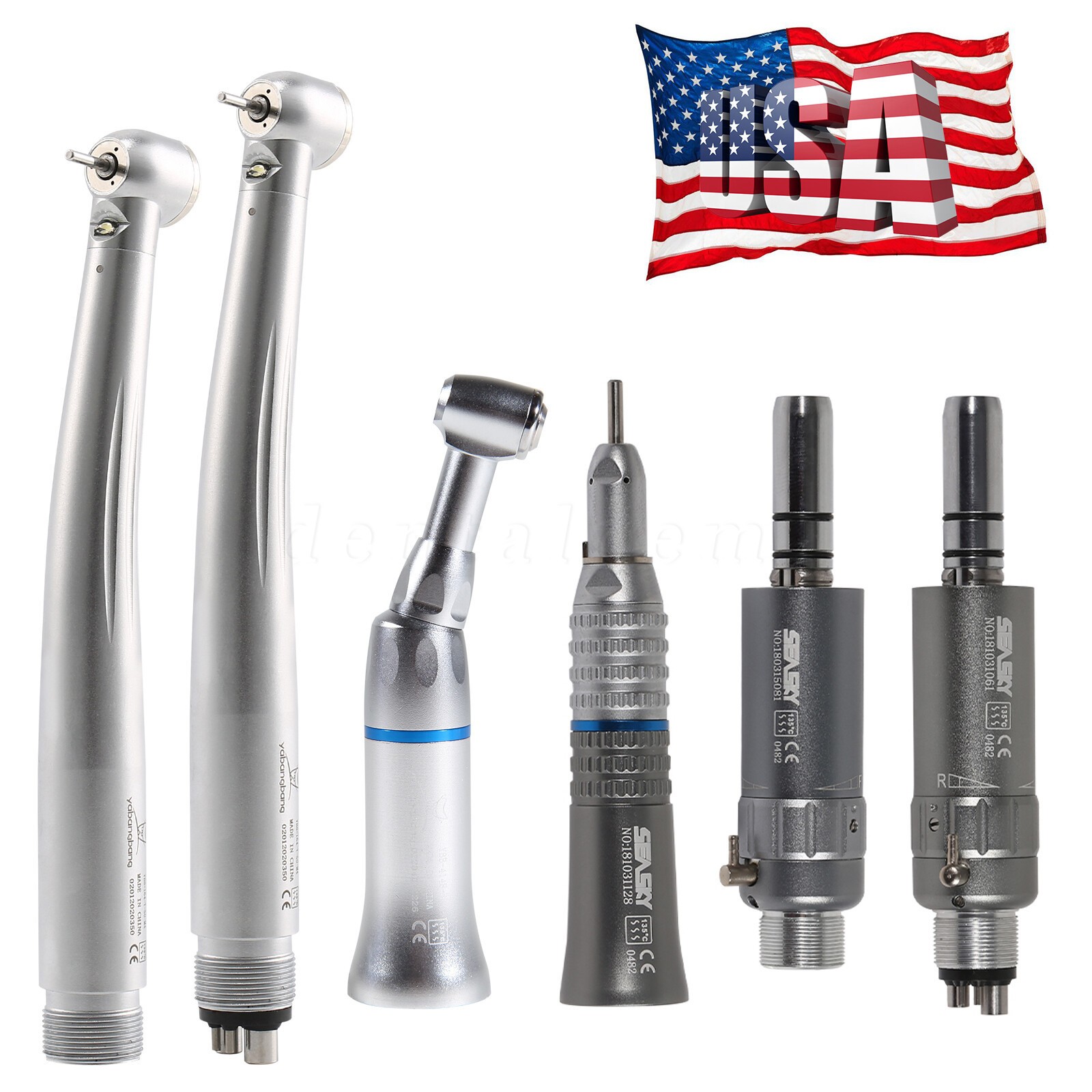 NSK Style Dental E-Generator LED High Speed/Low Speed Handpiece Kits 4Hole/2Hole
