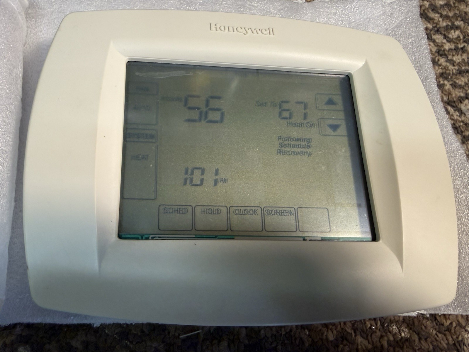 Honeywell Vision PRO 8000 Touchscreen Programmable Thermostat Model # TH8110U100