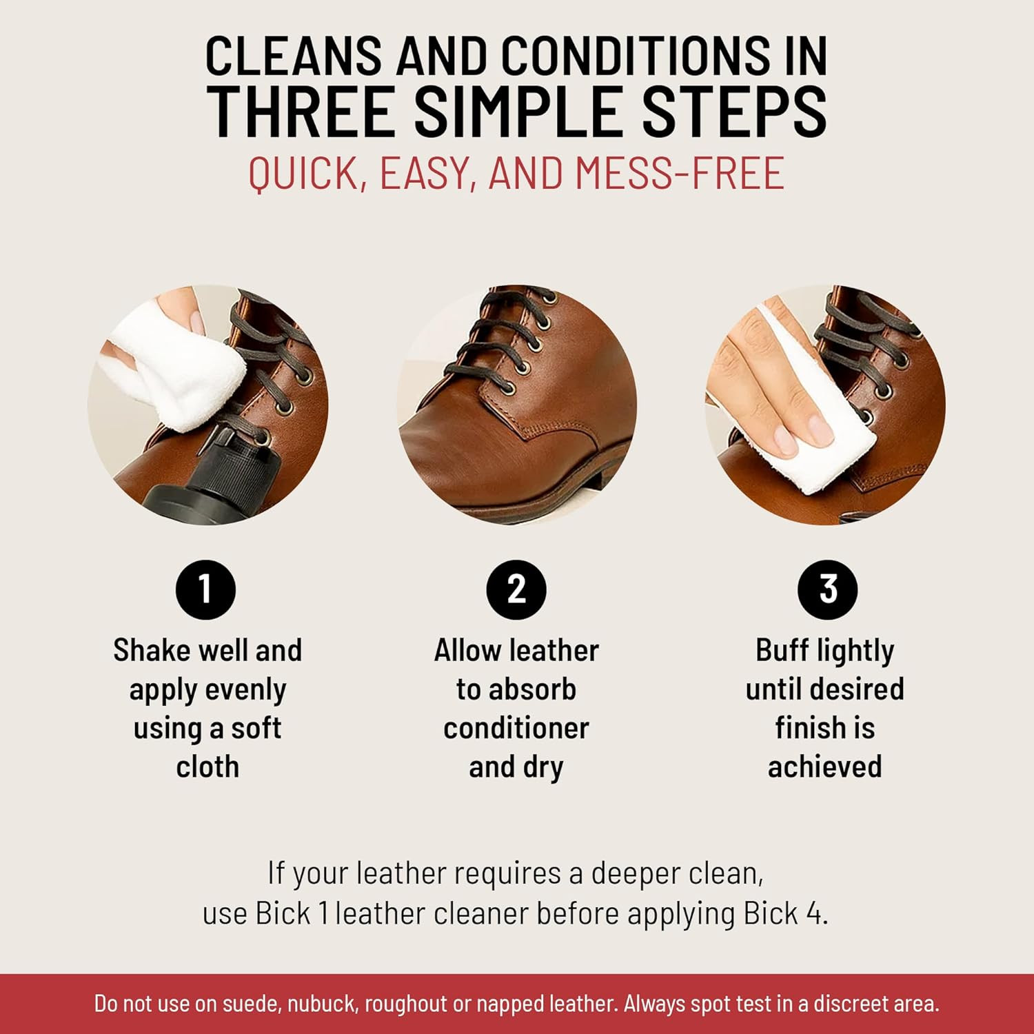 Bick 4 Leather Conditioner 8 oz Cleaner & Conditioner