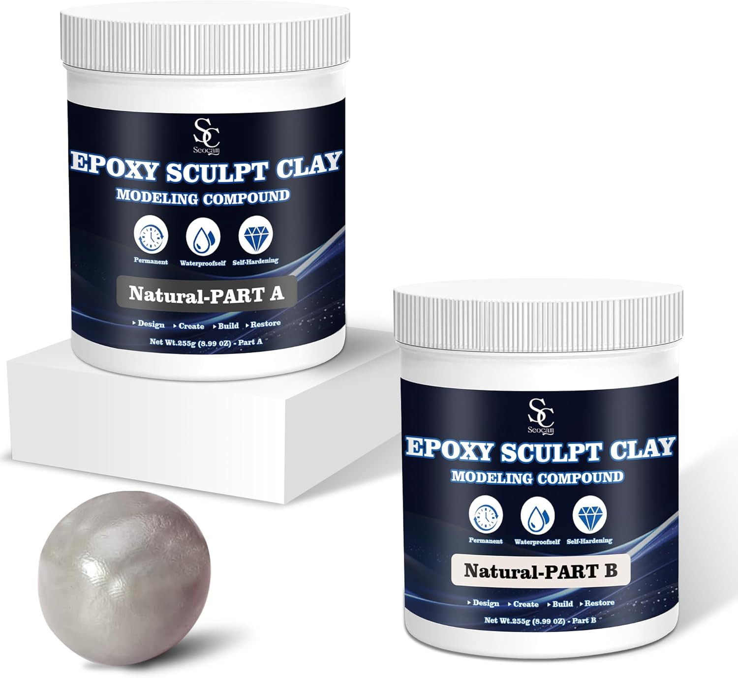 Seocam Epoxy Putty Sculpt Clay, 2 Part a & B for Sculpting, Modeling, Buildin...