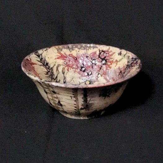 Handpainted Bowl, Fine Art Original Painting, 2026
