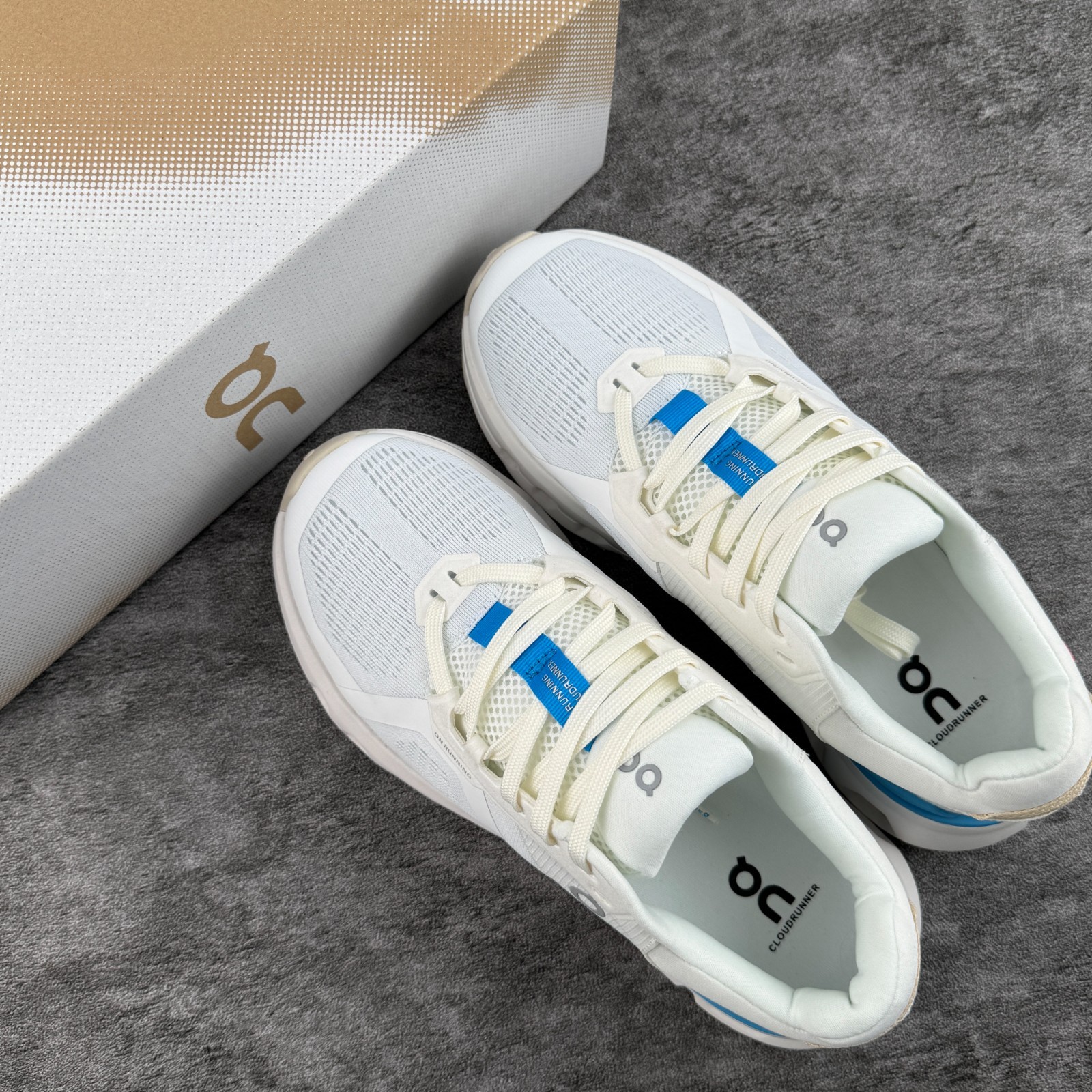 NEW On CLOUDRUNNER 2 Women's Running Shoes White/Blue US Sizes 6-9.5