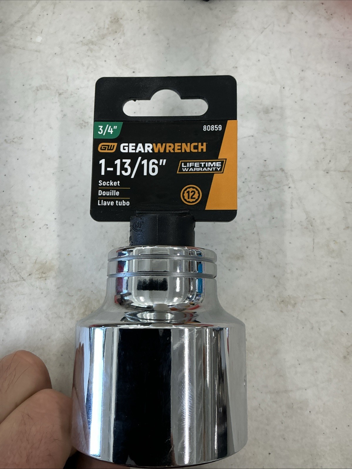 GearWrench 80859 3/4" Drive 1-13/16" 12 Point Socket