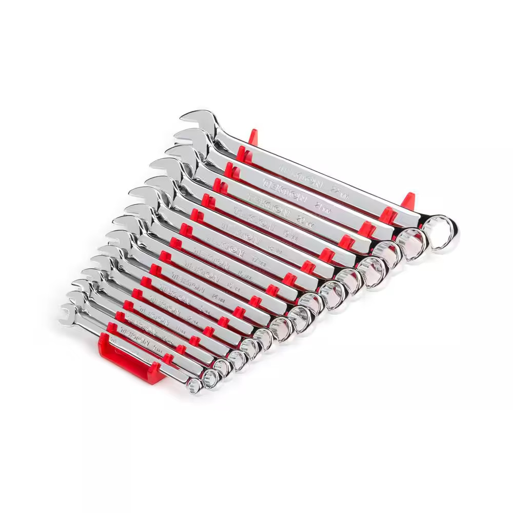 15-Tool Wrench Organizer Rack (Red)
